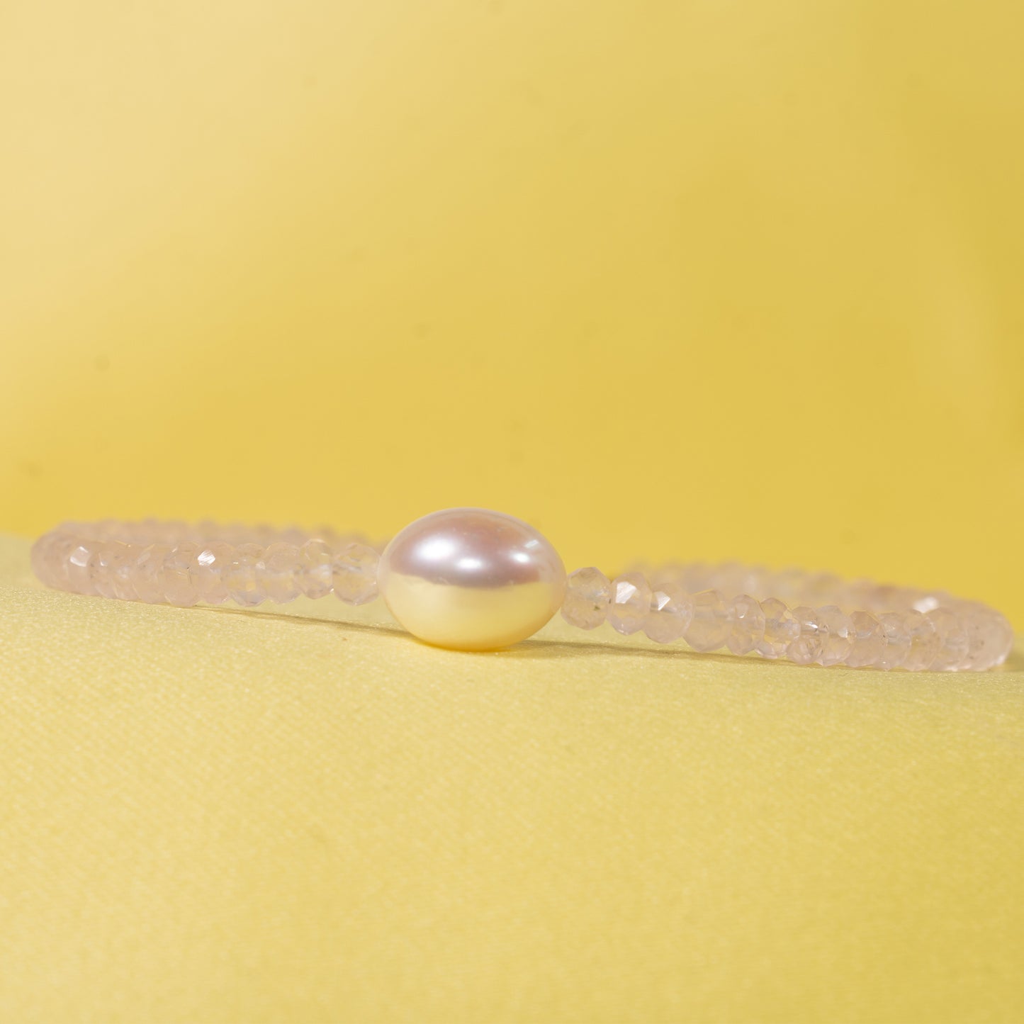 14k Gemstones with White Freshwater Pearl Bracelet
