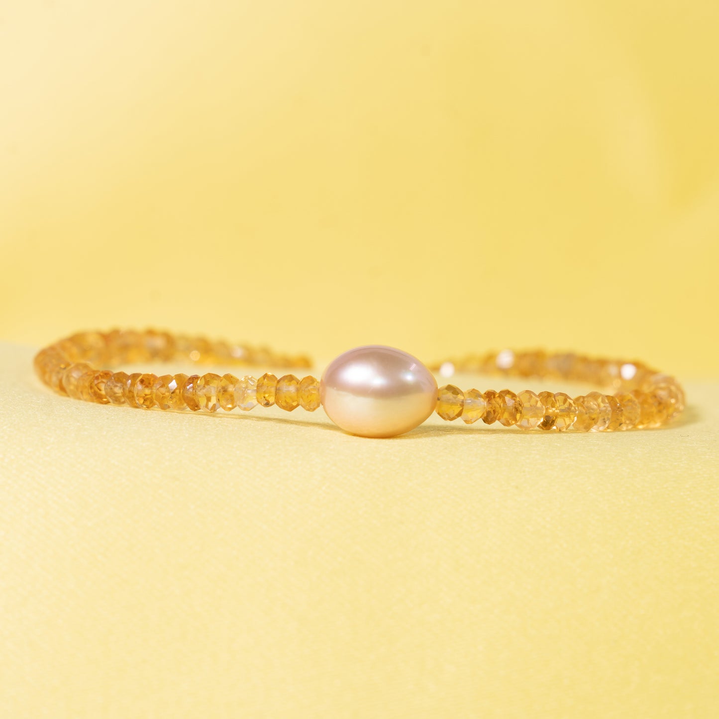 14k Gemstones with Pink Freshwater Pearl Bracelet