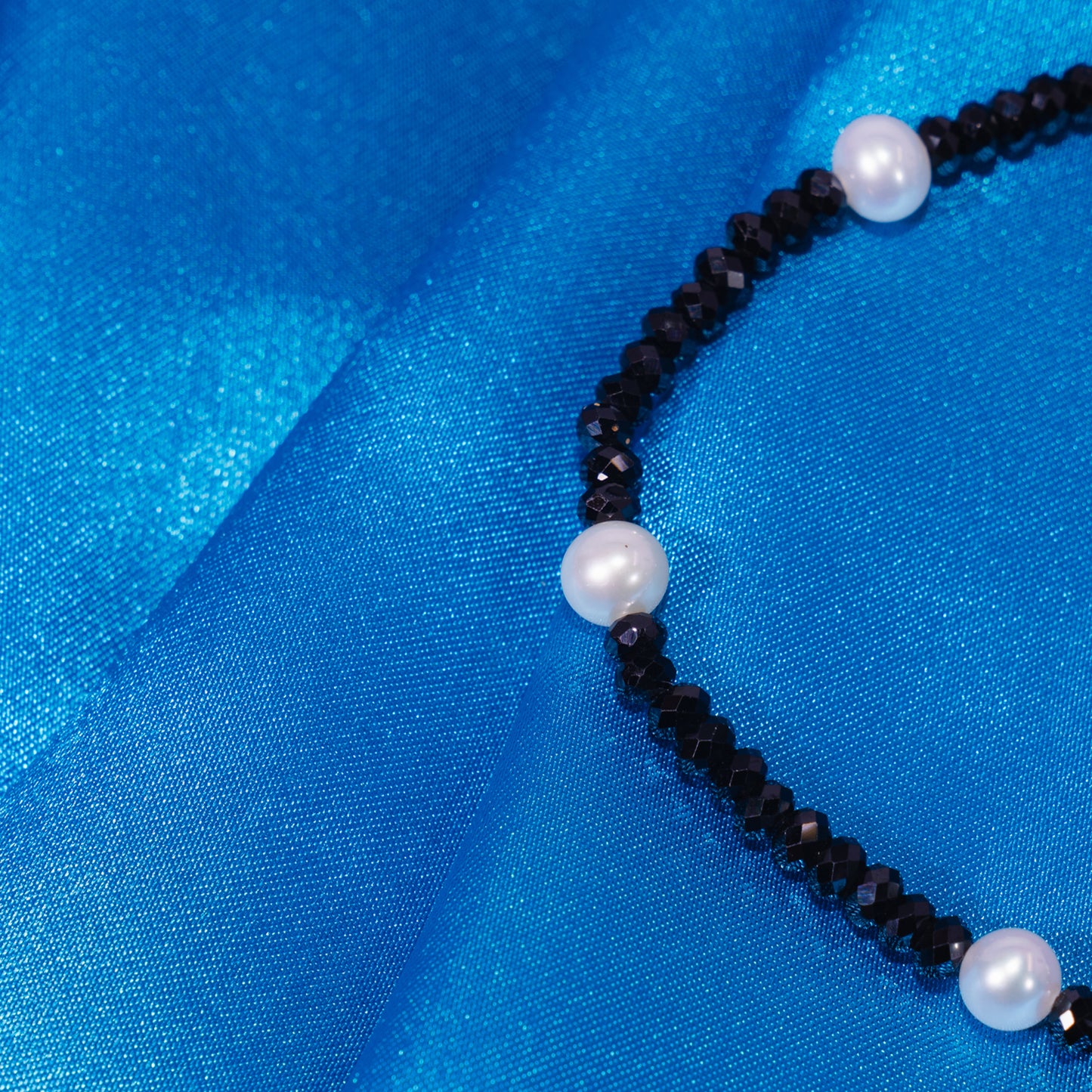 14k Gemstones with White Pearl Bracelet