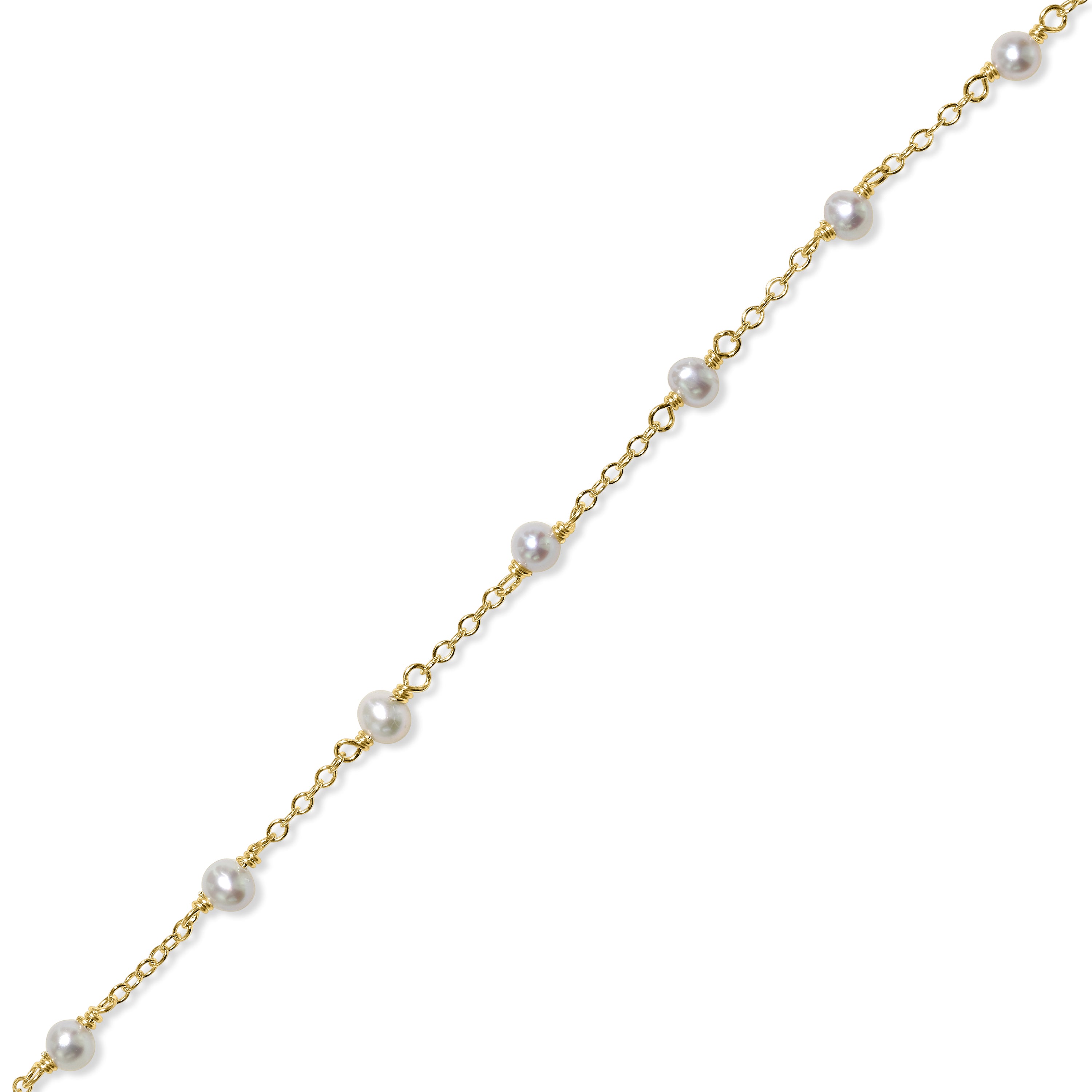 14k Gemstones and Pearl Bracelet