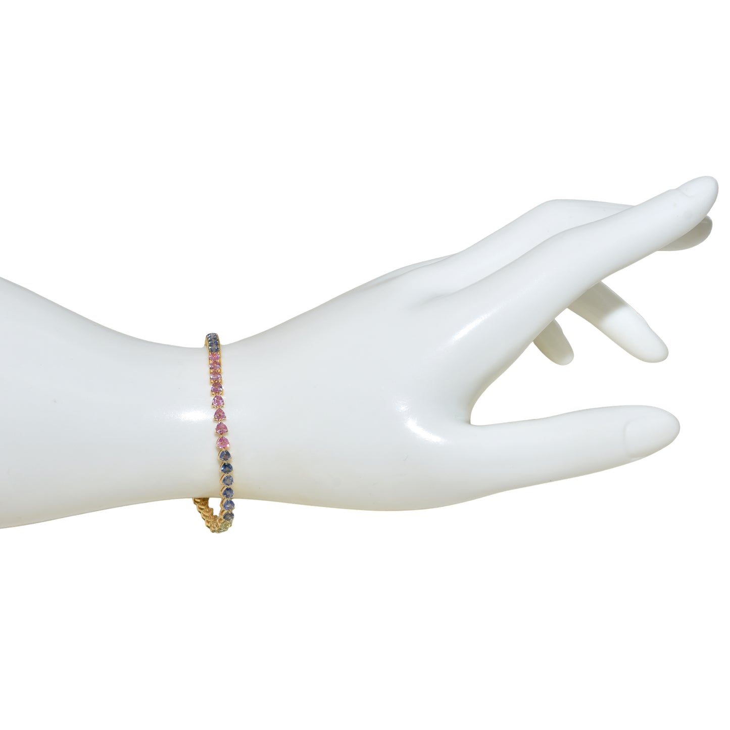18k Multi Sapphire Tennis Bracelet