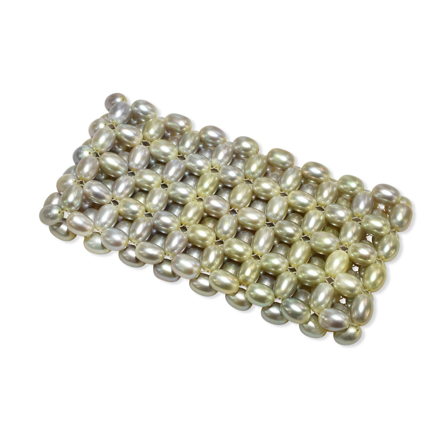 Green Rice Freshwater Pearl Strech Bracelet