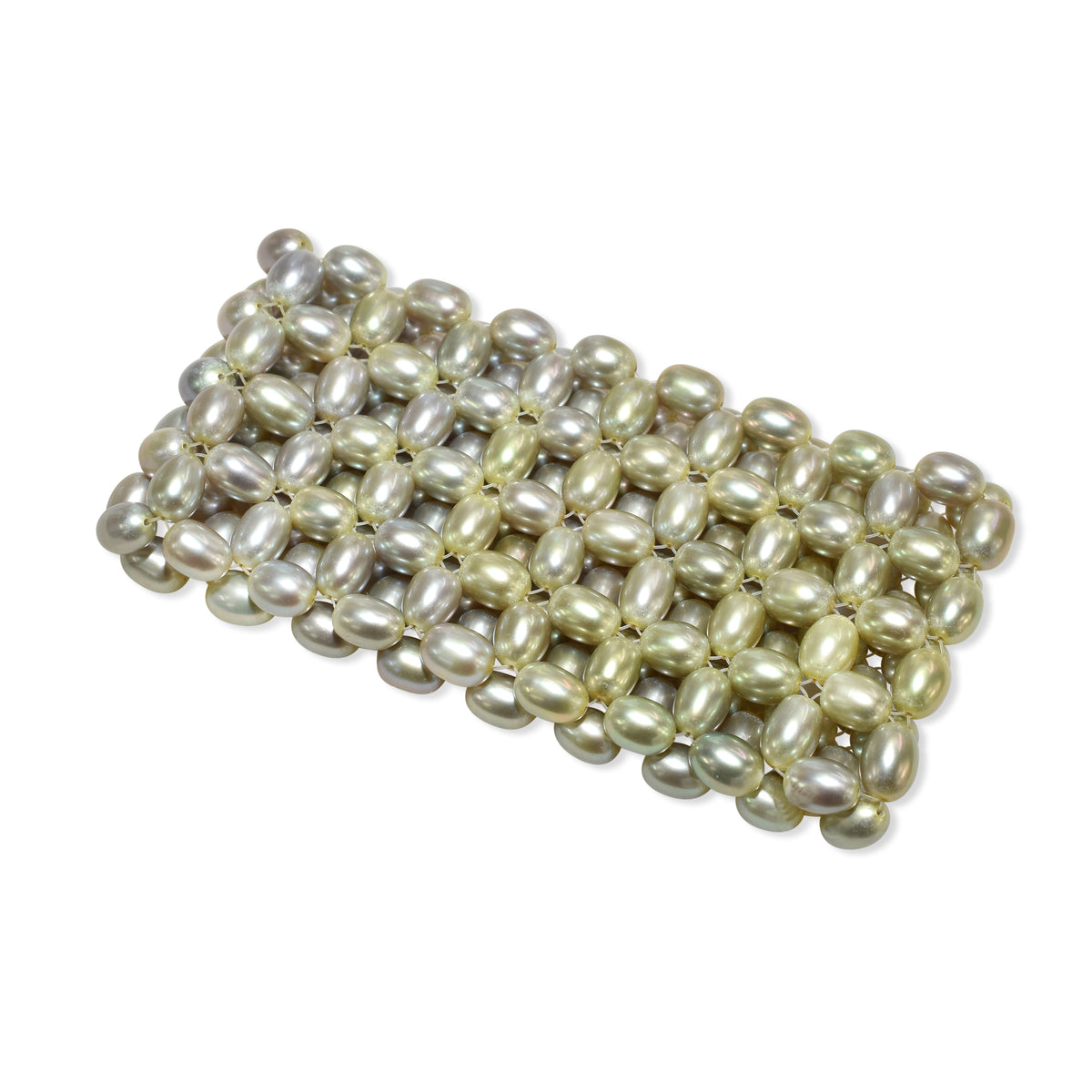 Green Rice Freshwater Pearl Strech Bracelet