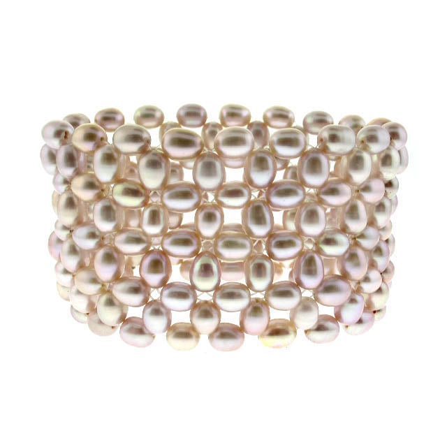 Natural Pink Rice Fresh Water Pearl Strech Bracelet
