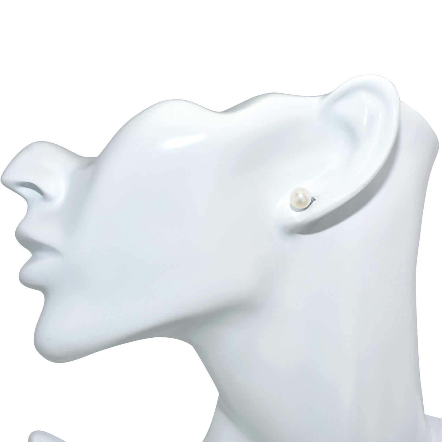 14k White Pearl Stud Earring
