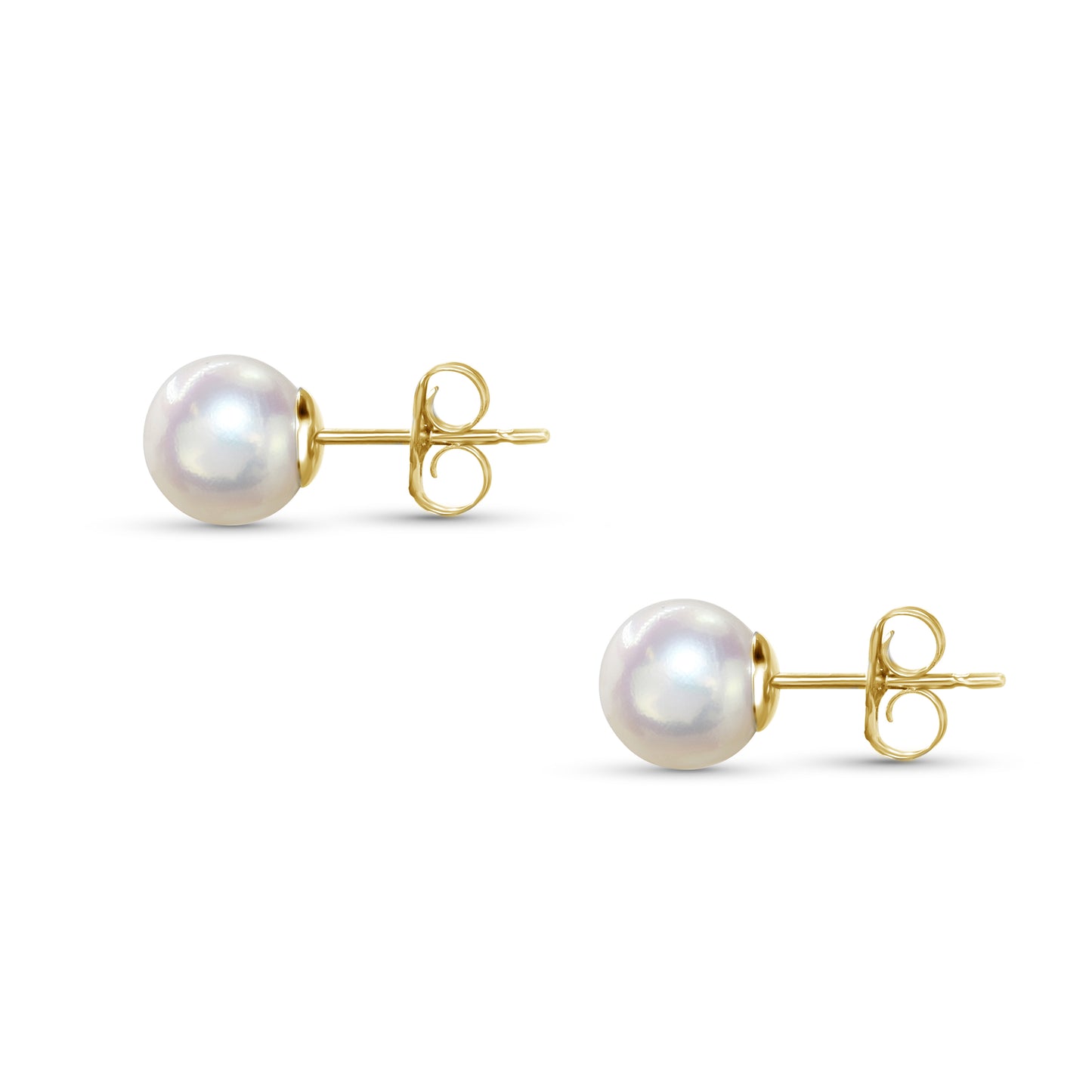 14k White Pearl Stud Earring