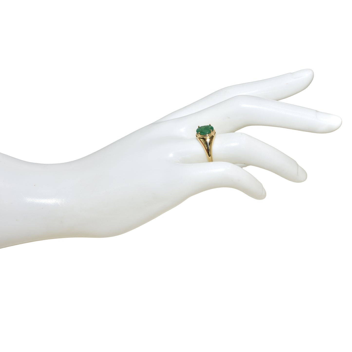 18k Emerald Ruby Oval Cut Ring