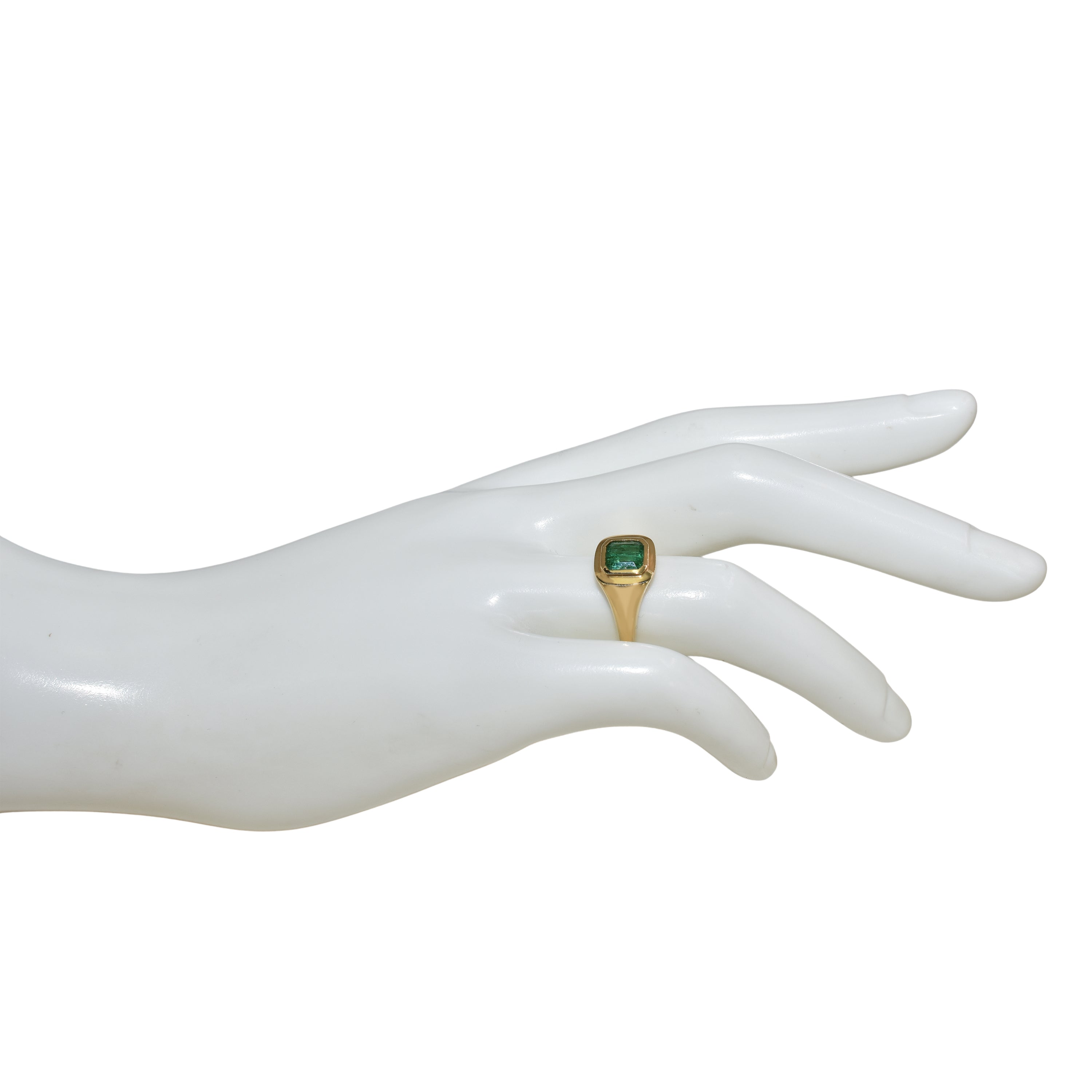 14k Emerald Octagon Cut Ring