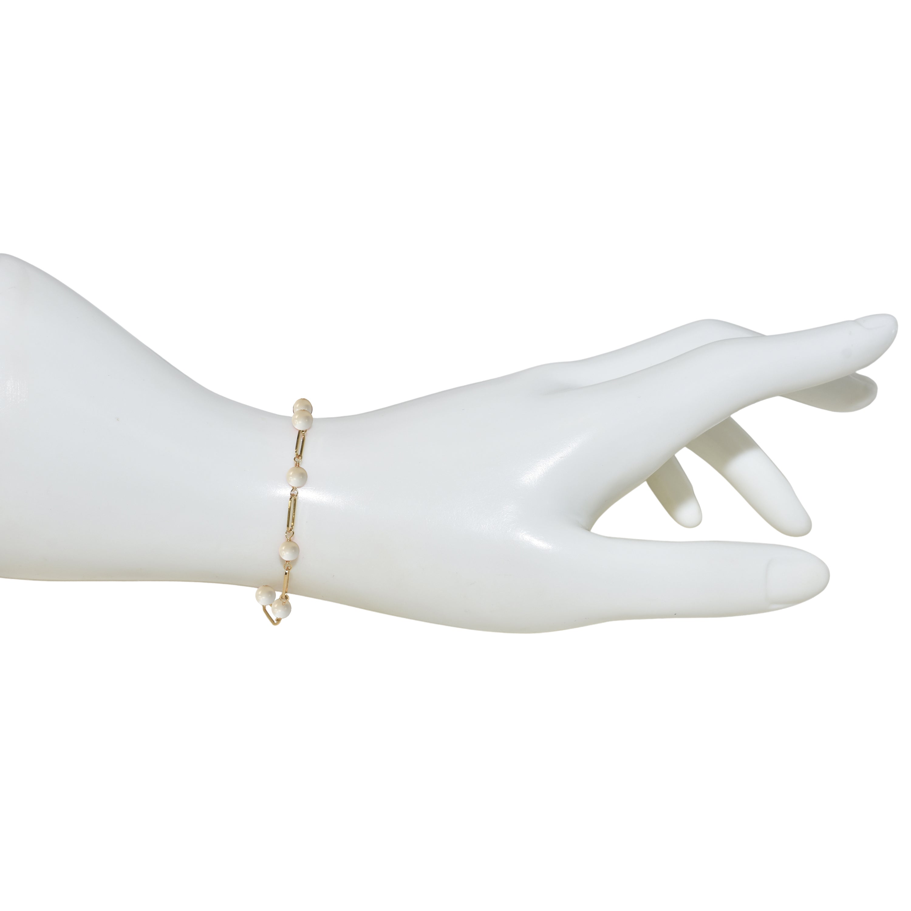 14k Paperclip and Gemstone Bracelet