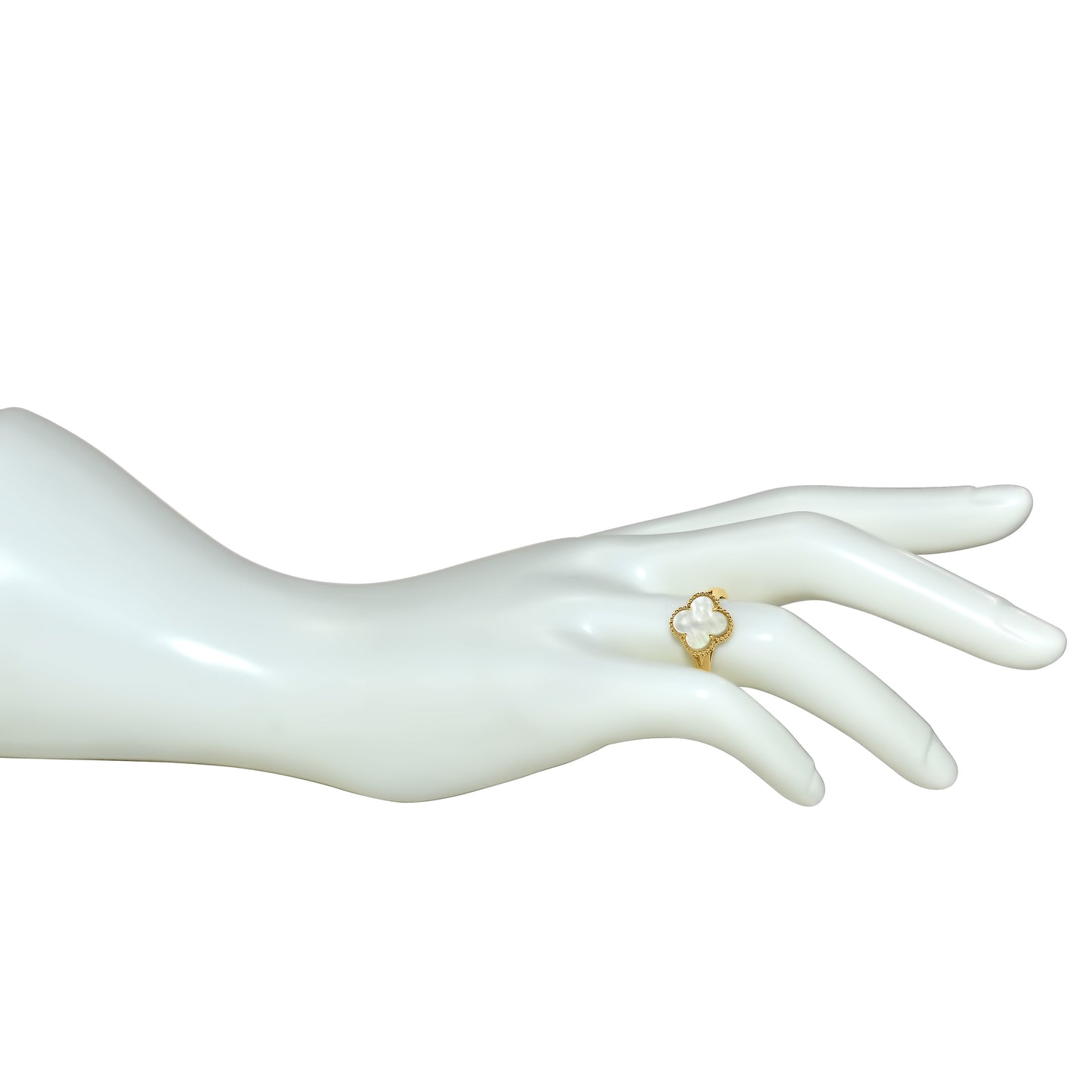 14k Yellow Gold Clover Ring