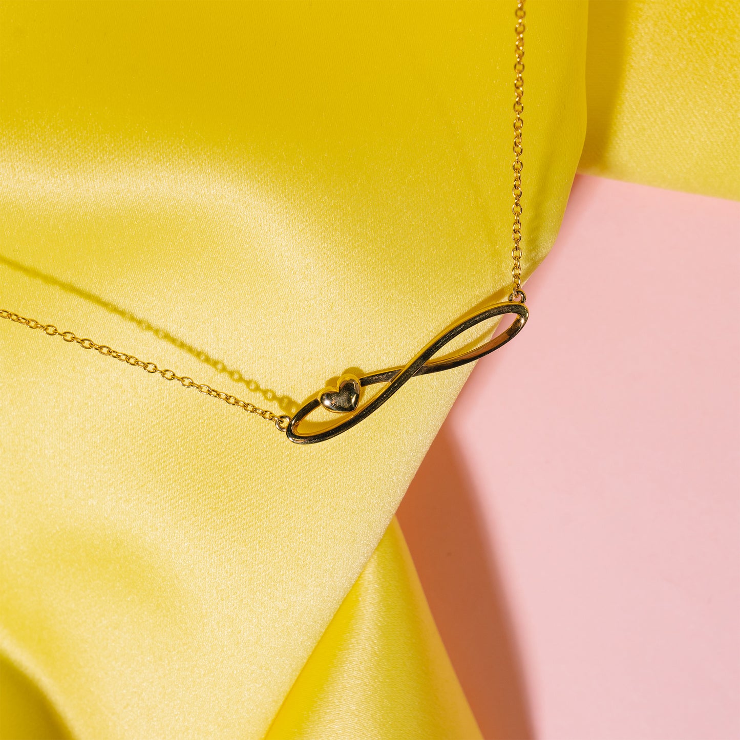 14k Cherish Infinity Love Heart Necklace