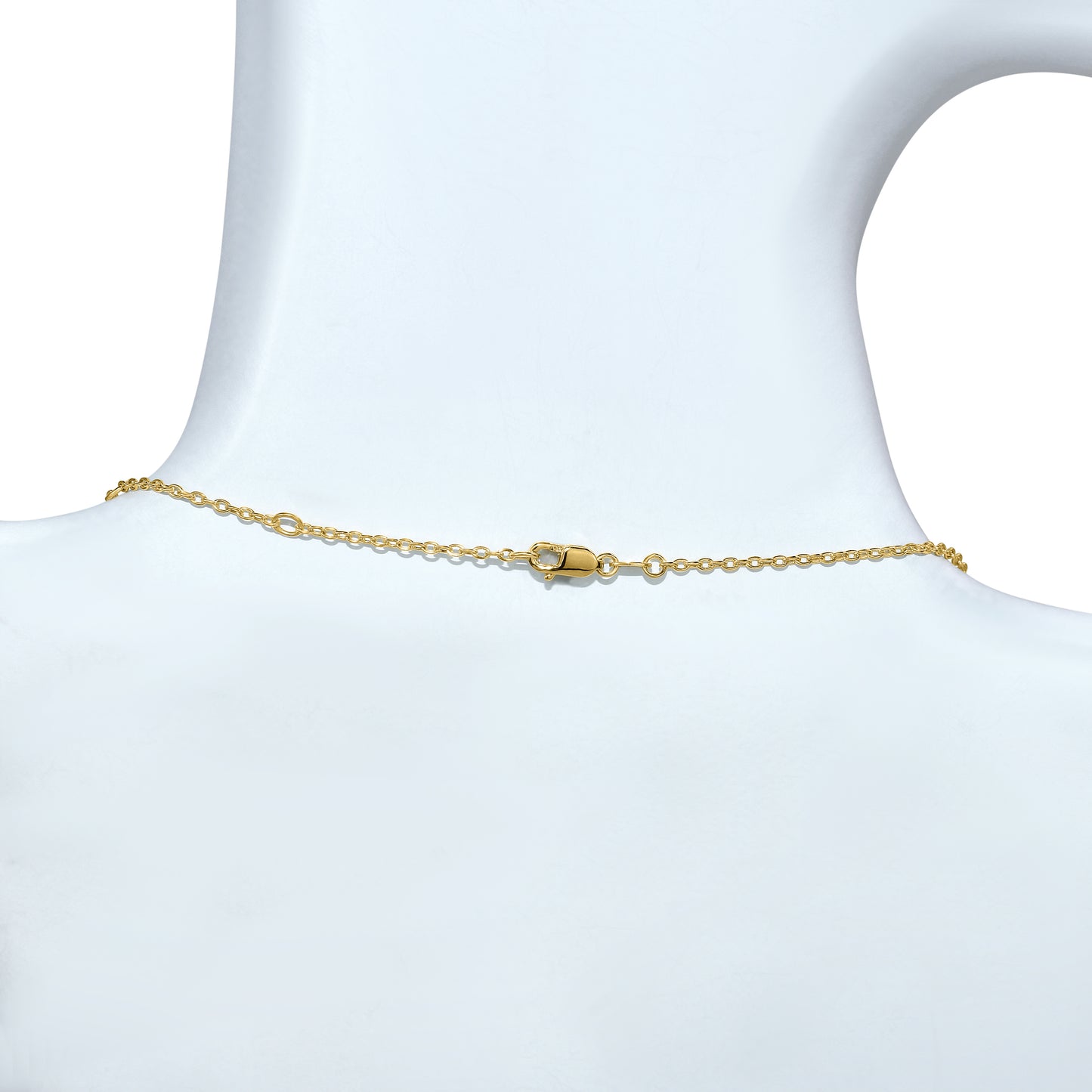 Séchic 14k Horizontal Curved Sideway Cross Pendant Necklace
