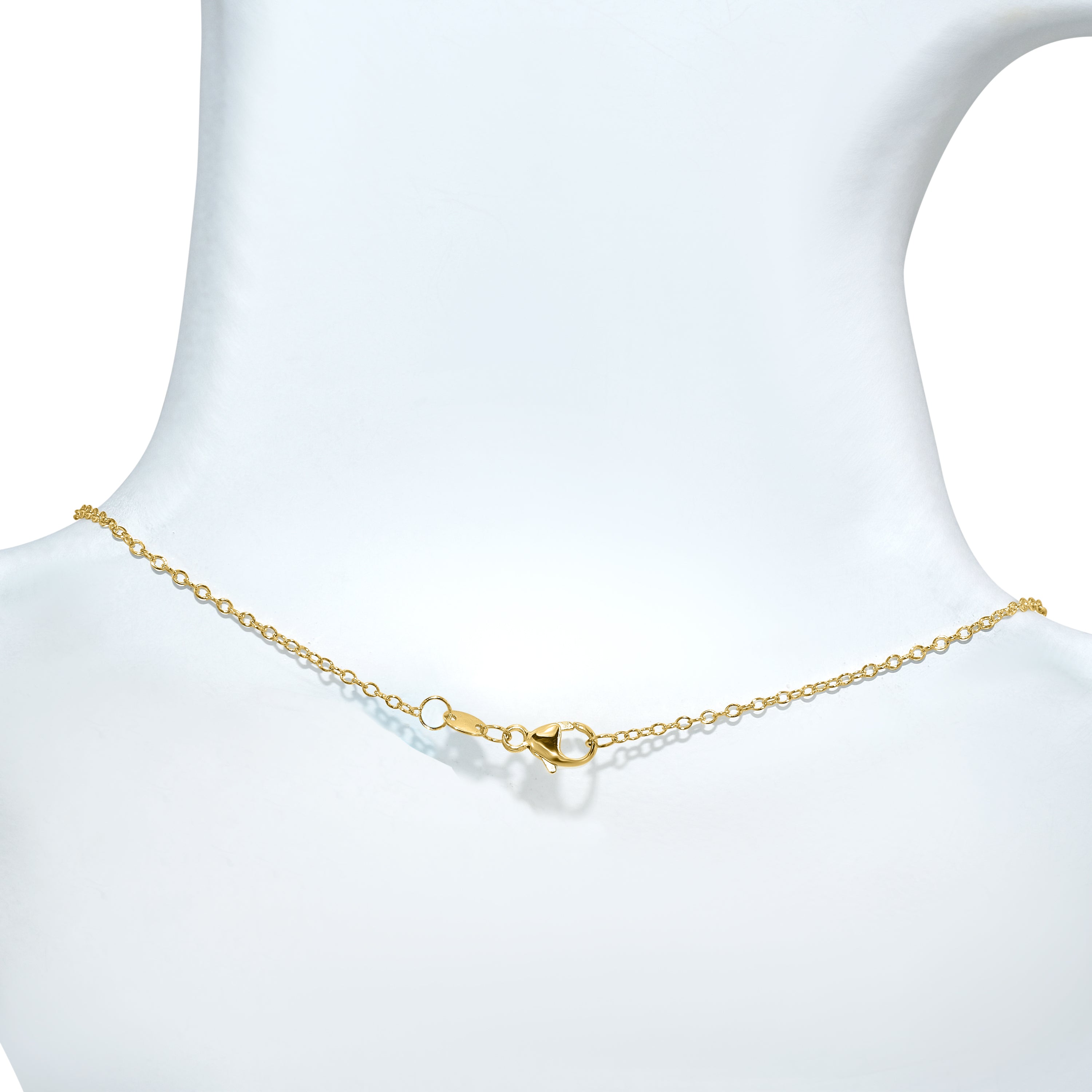 Séchic 14k Fan Shape Pendant Necklace