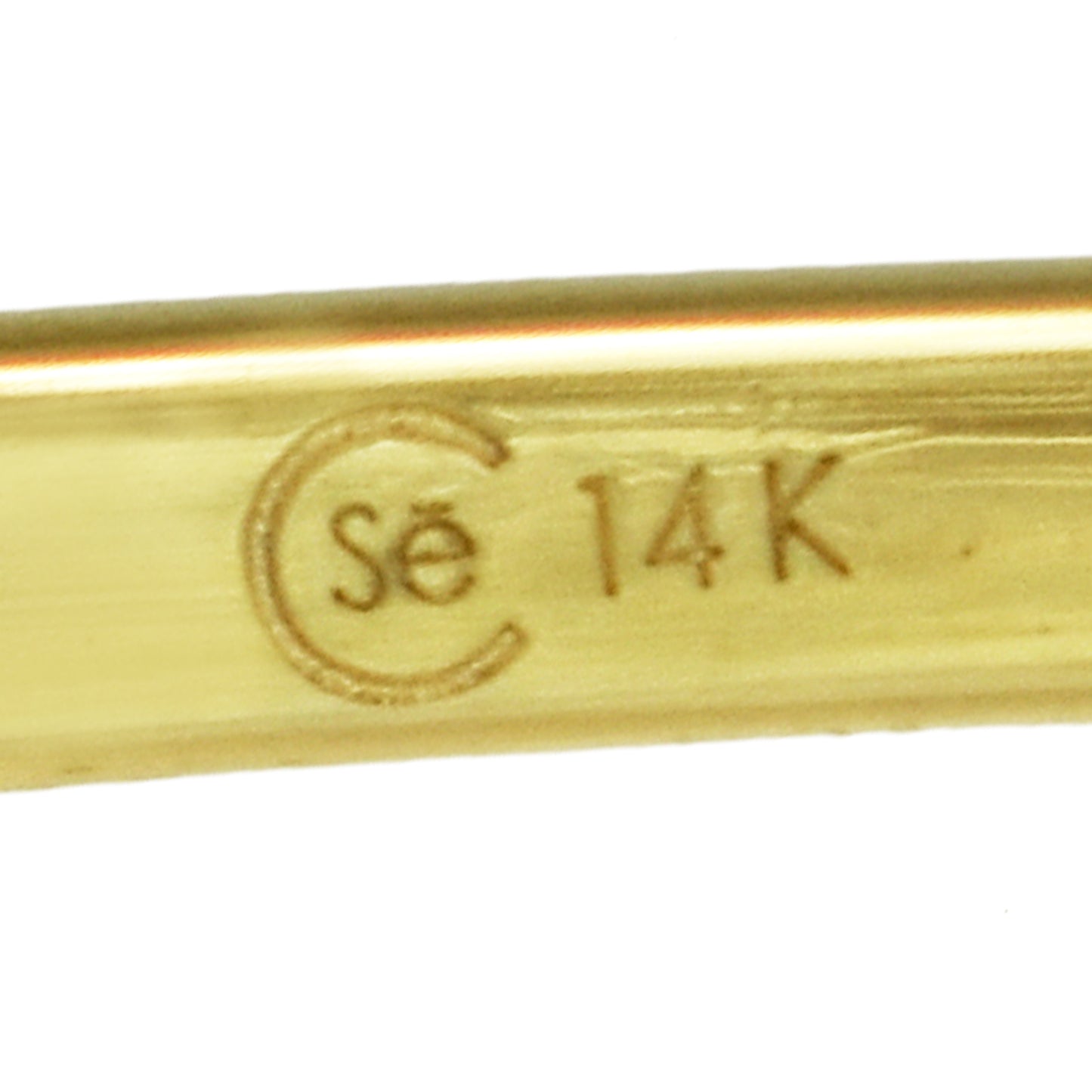 14k Medallion Centered Thin Cuff