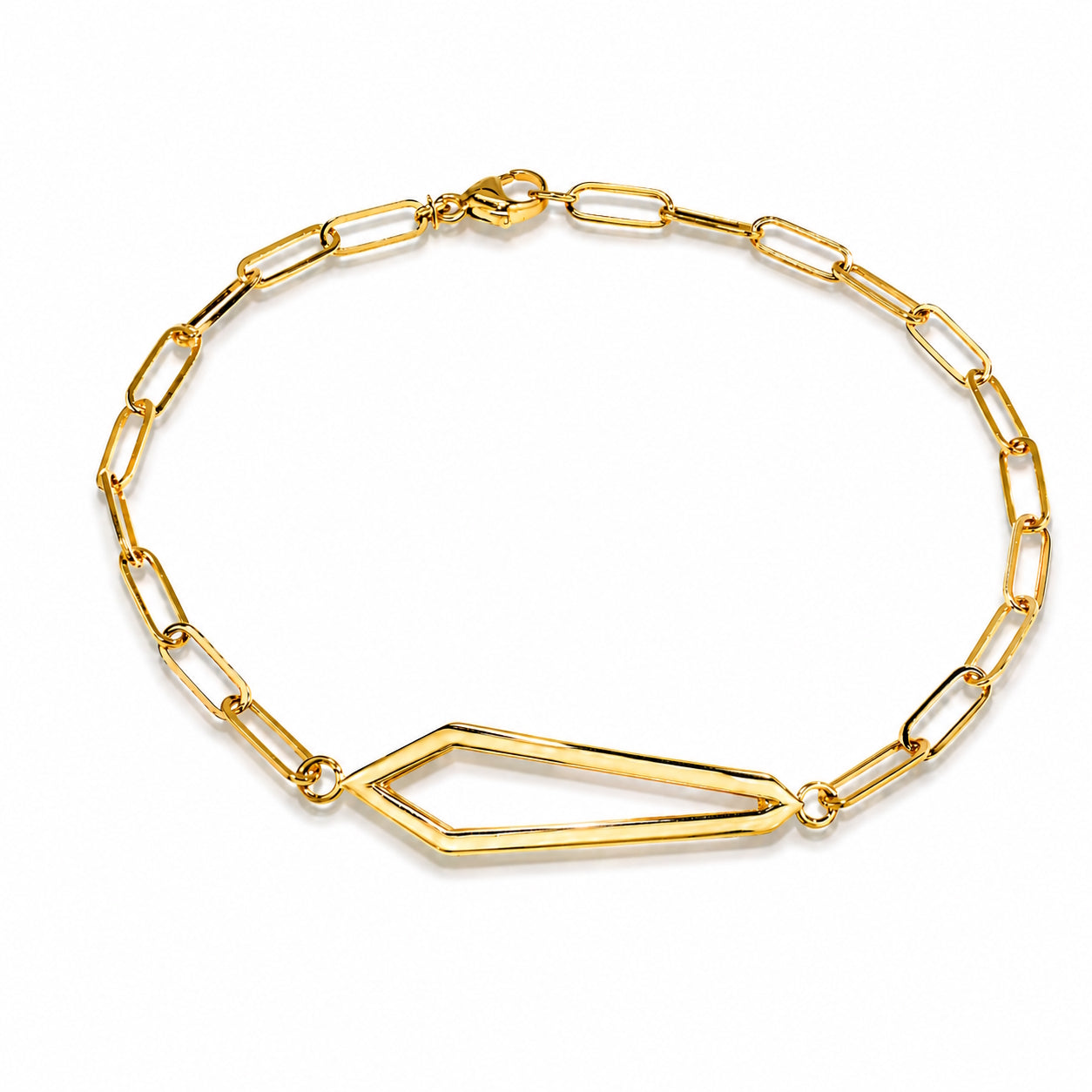 Séchic 14k Open Fancy Bar Adjustable Bracelet