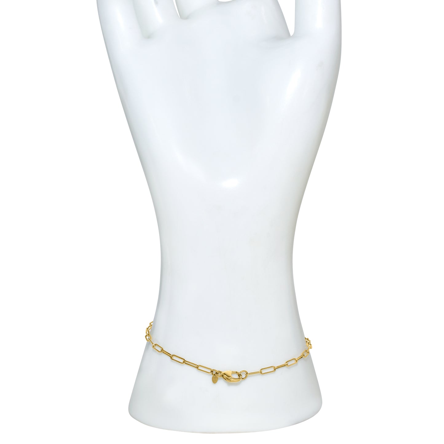 Séchic 14k Sun Center Paperclip Adjusted Bracelet