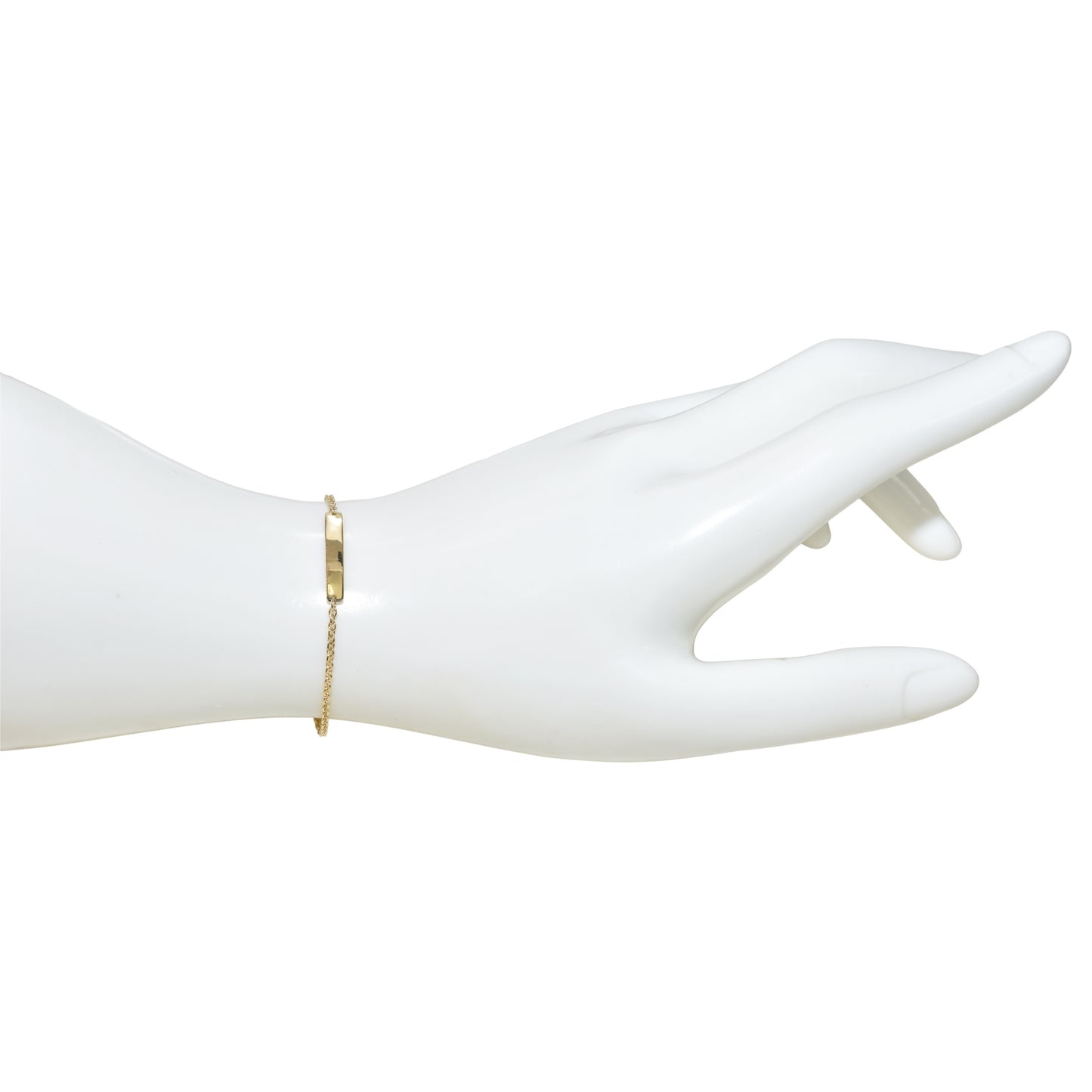 14k ID Bar Cable Chain Bracelet Unisex