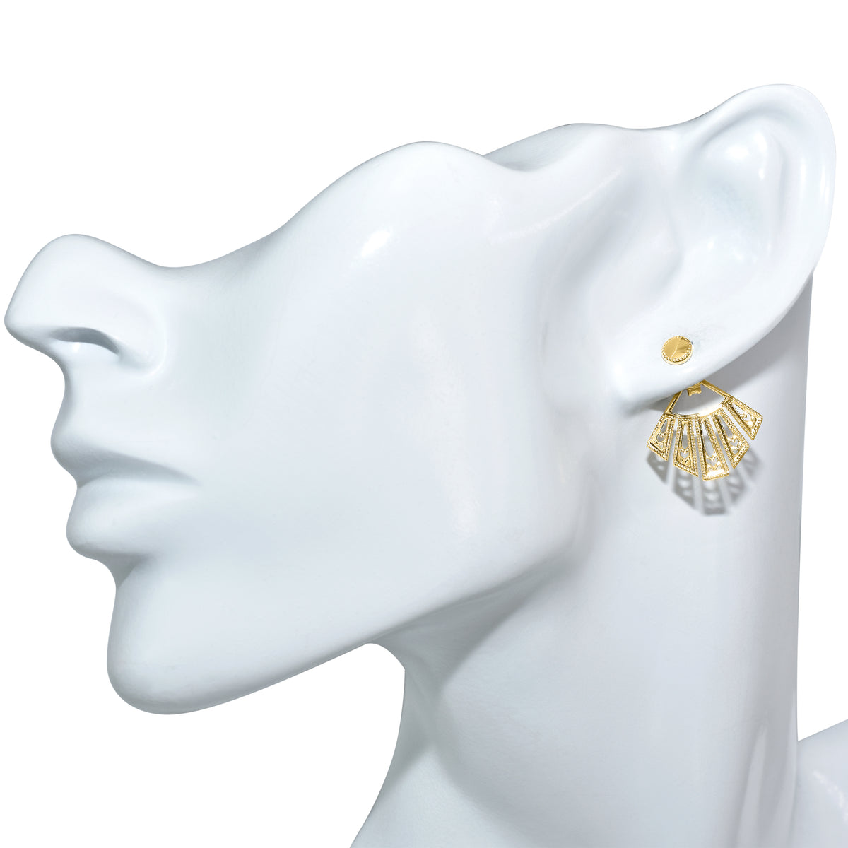 Séchic 14k Fan Motif Ear Jackets
