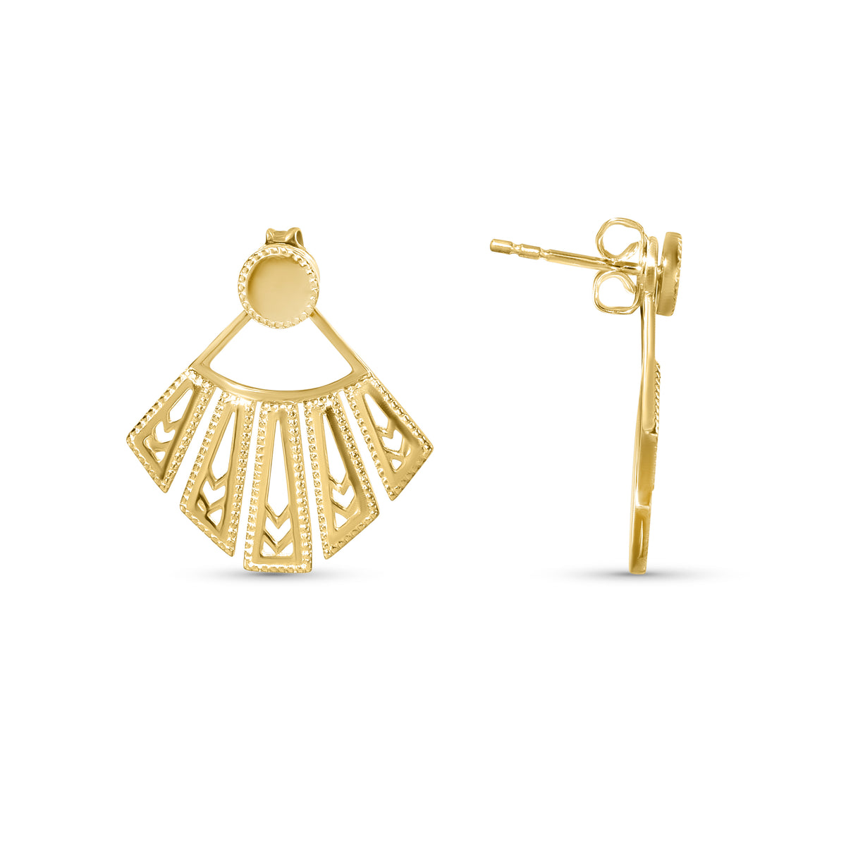 Séchic 14k Fan Motif Ear Jackets