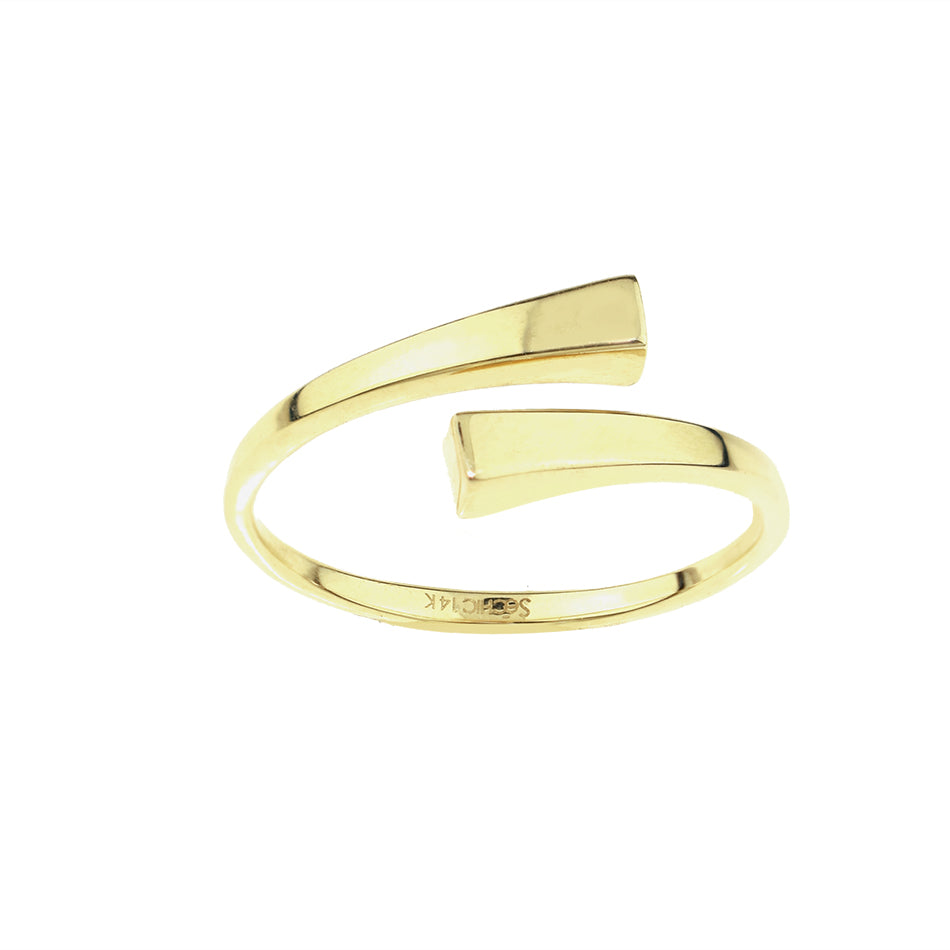 14k Bypass Ring - Size 7