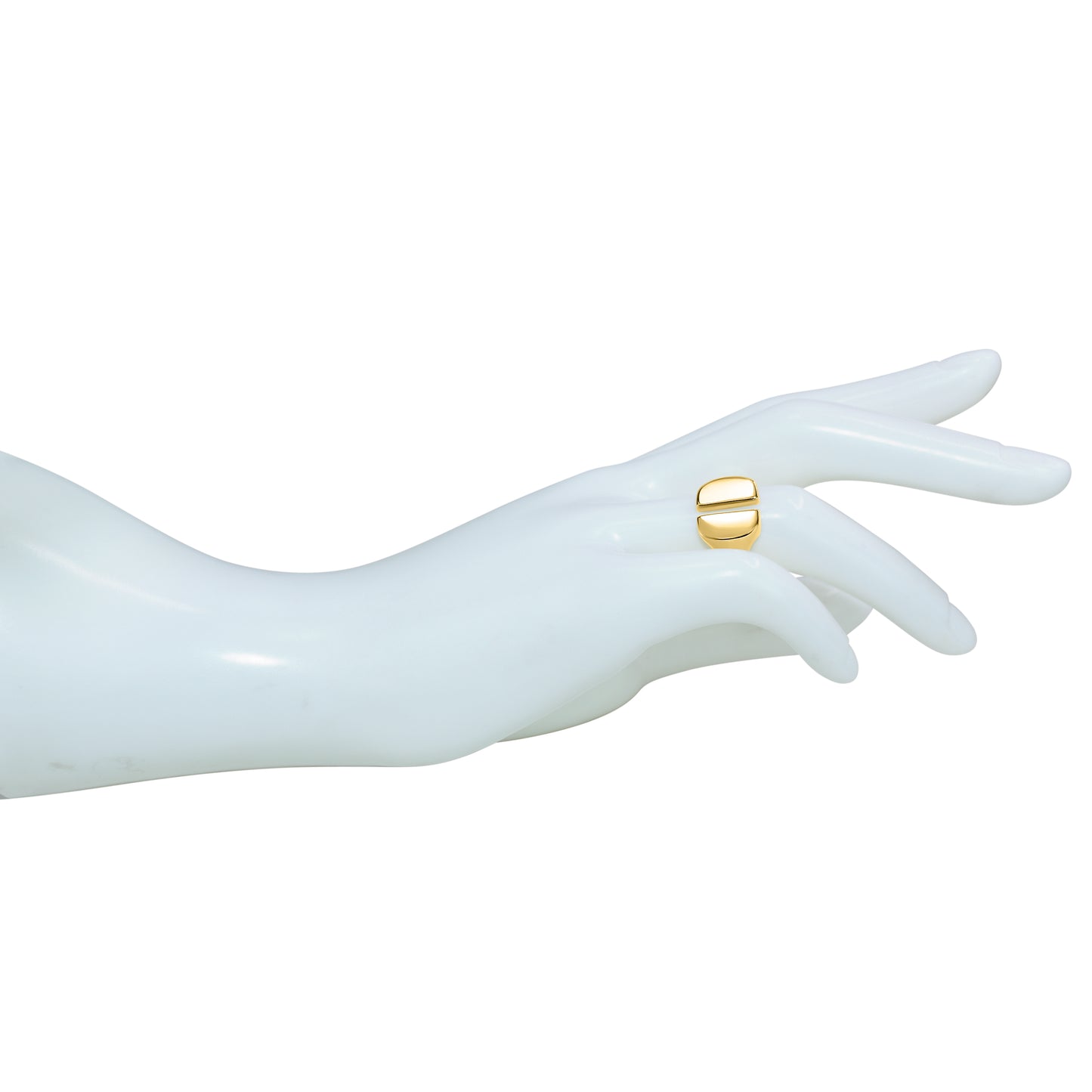 14k Square Cushion Signet Open Ring