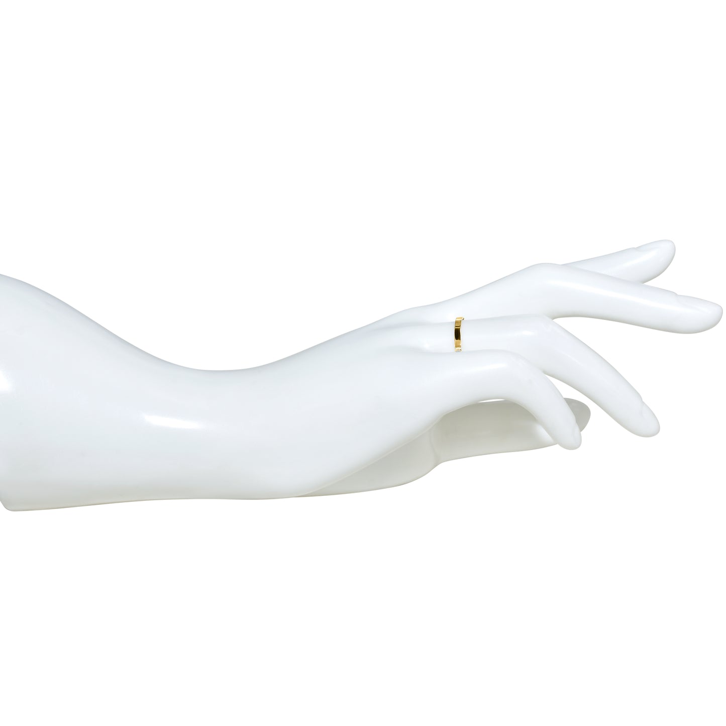 Séchic 14k Curved Bar with Chain Ring