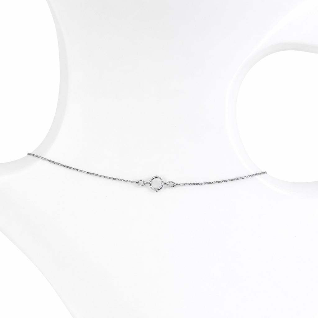 14k White Gold Black Tahitian South Sea Pearl Diamond Pendant Necklace
