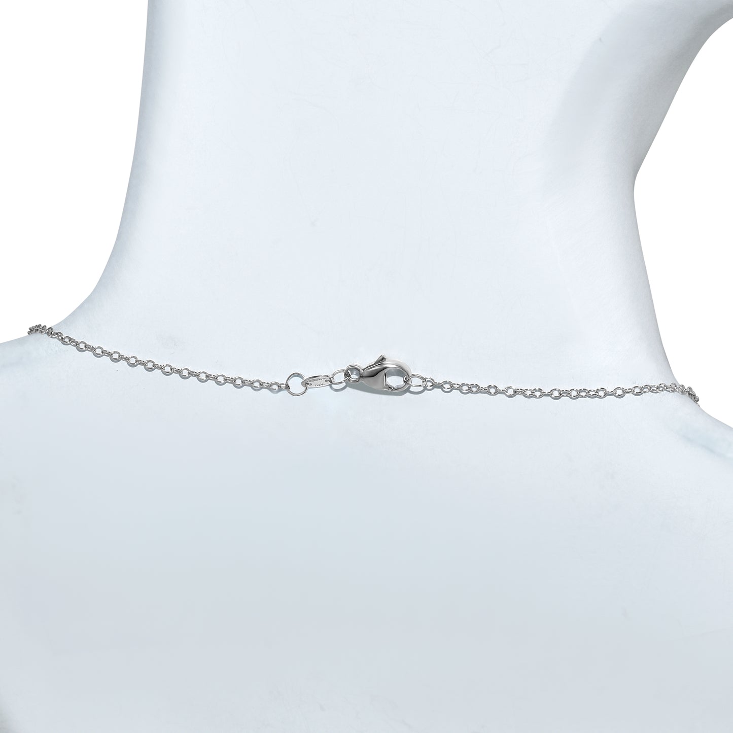 14k White Gold Black Tahitian South Sea Pearl 0.08CT Diamond Pendant Necklace