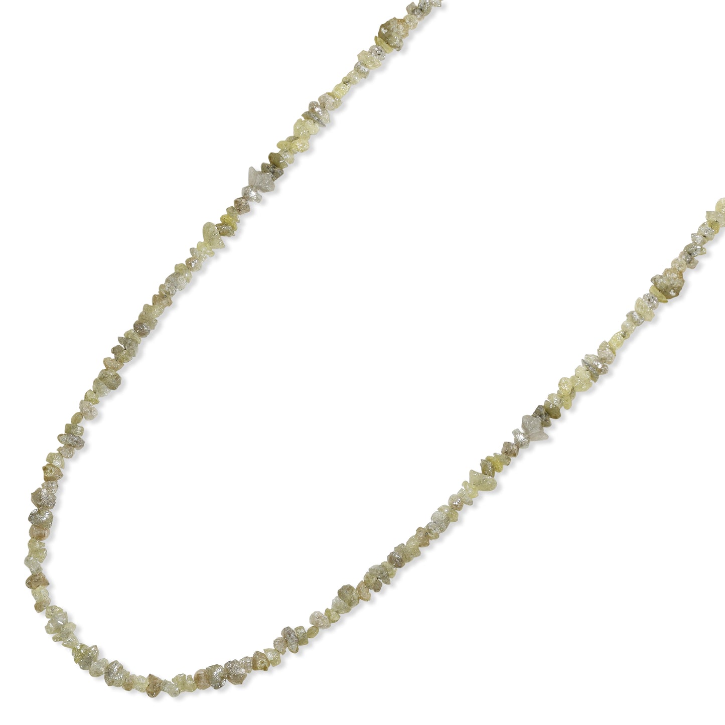 14k Yellow Natural Rough Diamond Necklace for Men or Woman