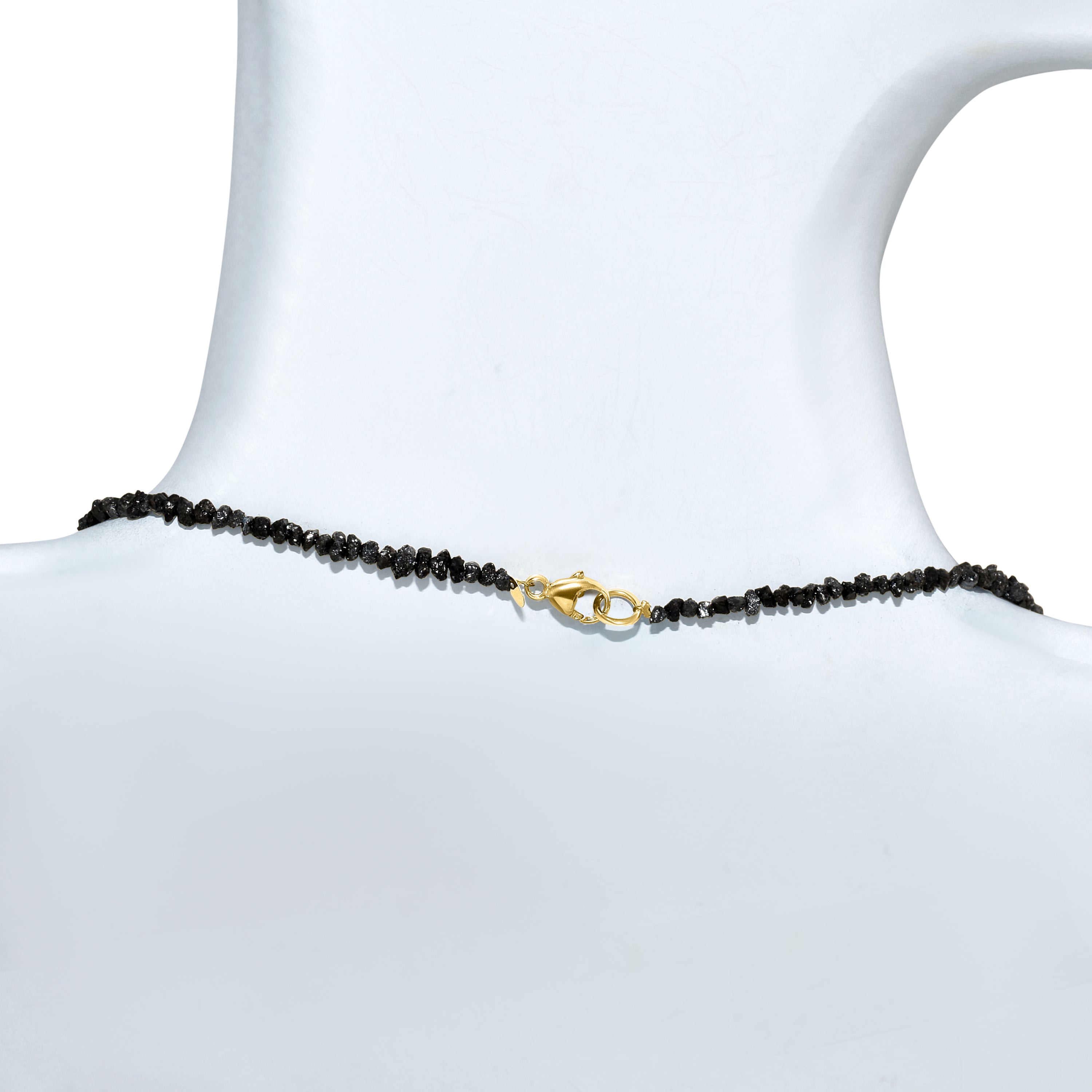 14k Yellow Natural Rough Diamond Necklace for Men or Woman
