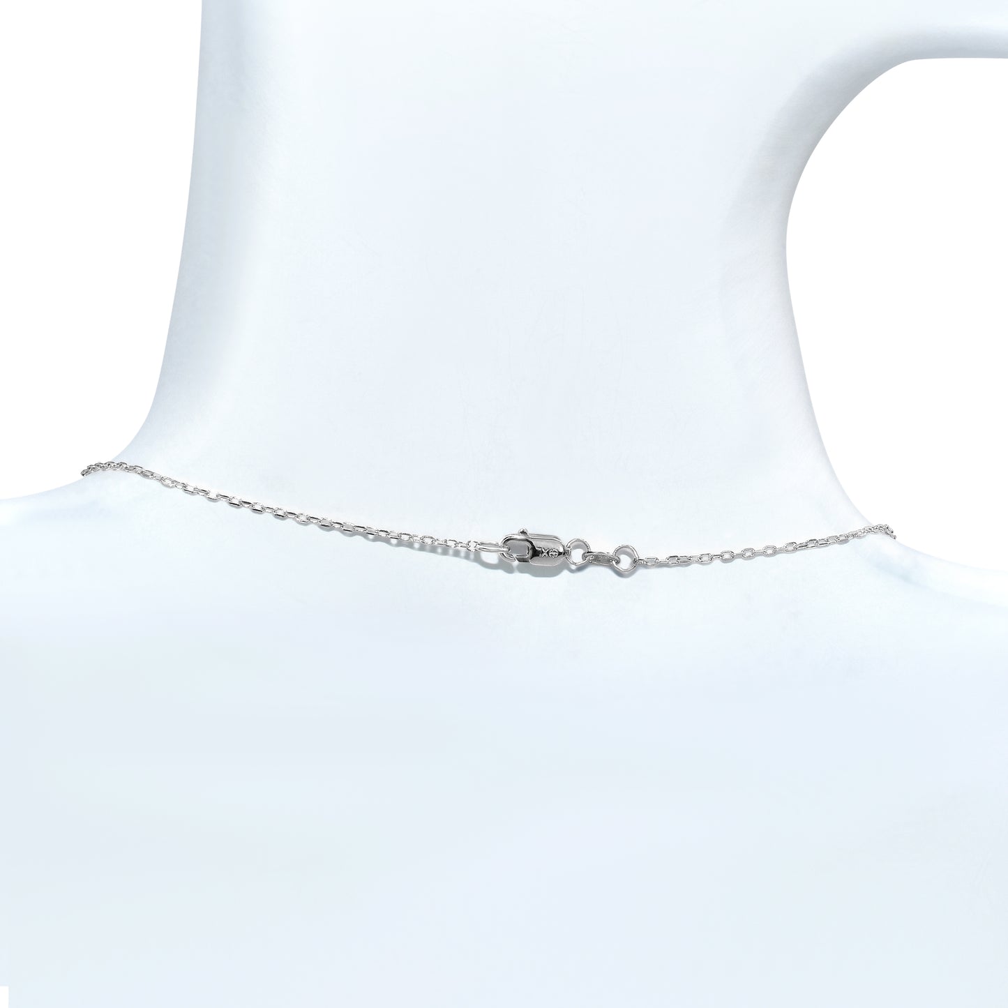 14k White Gold Diamond Pave Necklace