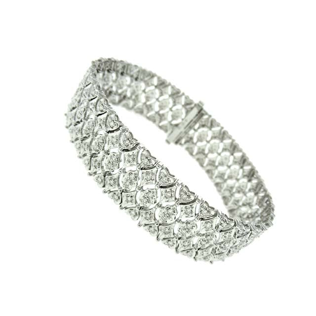 Andy Götz 18k White Gold Diamond Deco Flex Bracelet