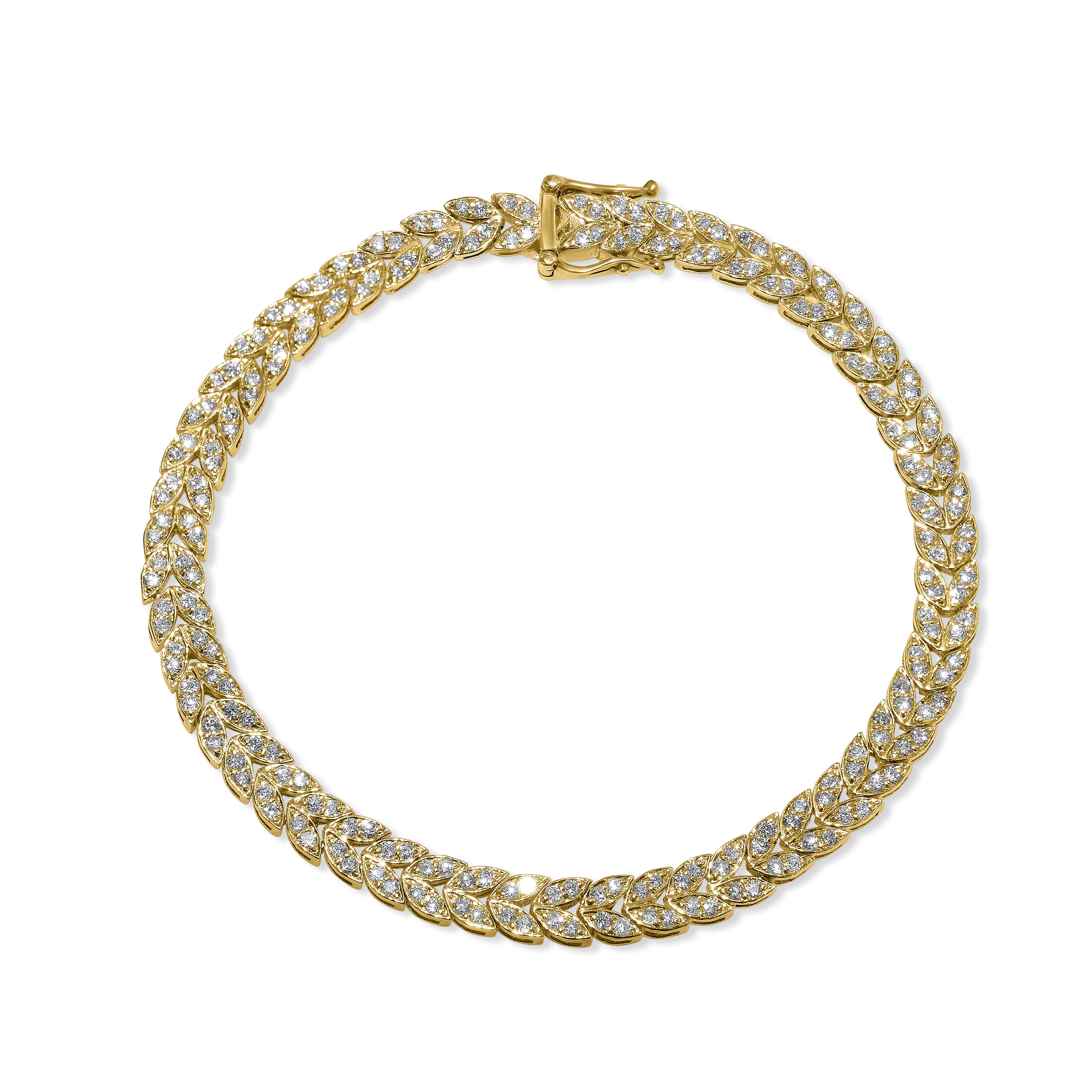 14k Diamond Tennis Deco Bracelet
