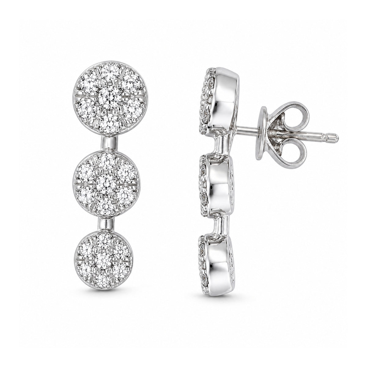 Andy Götz 14k White Gold VS Diamond Post Earring