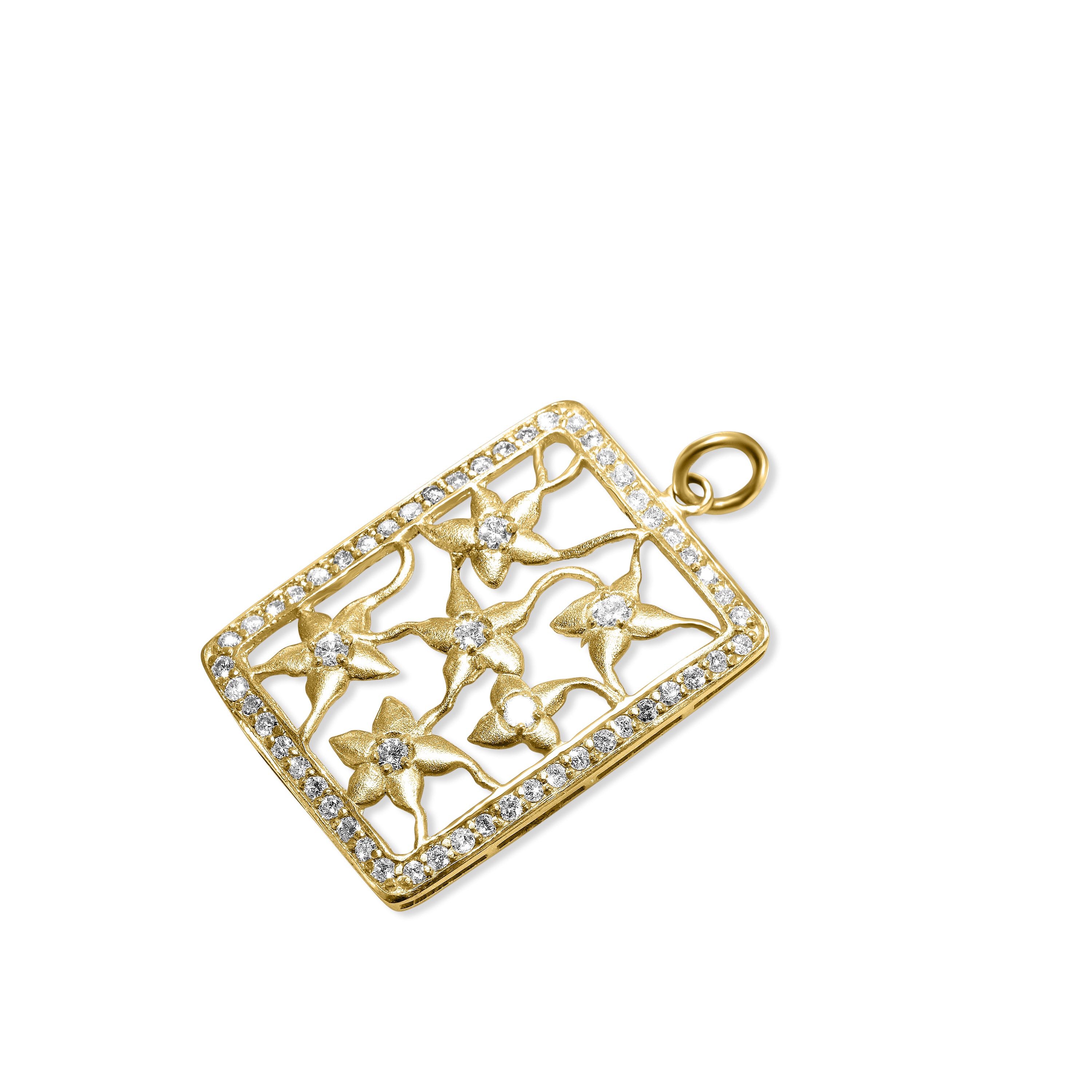 14k Diamond Fiori Pendant