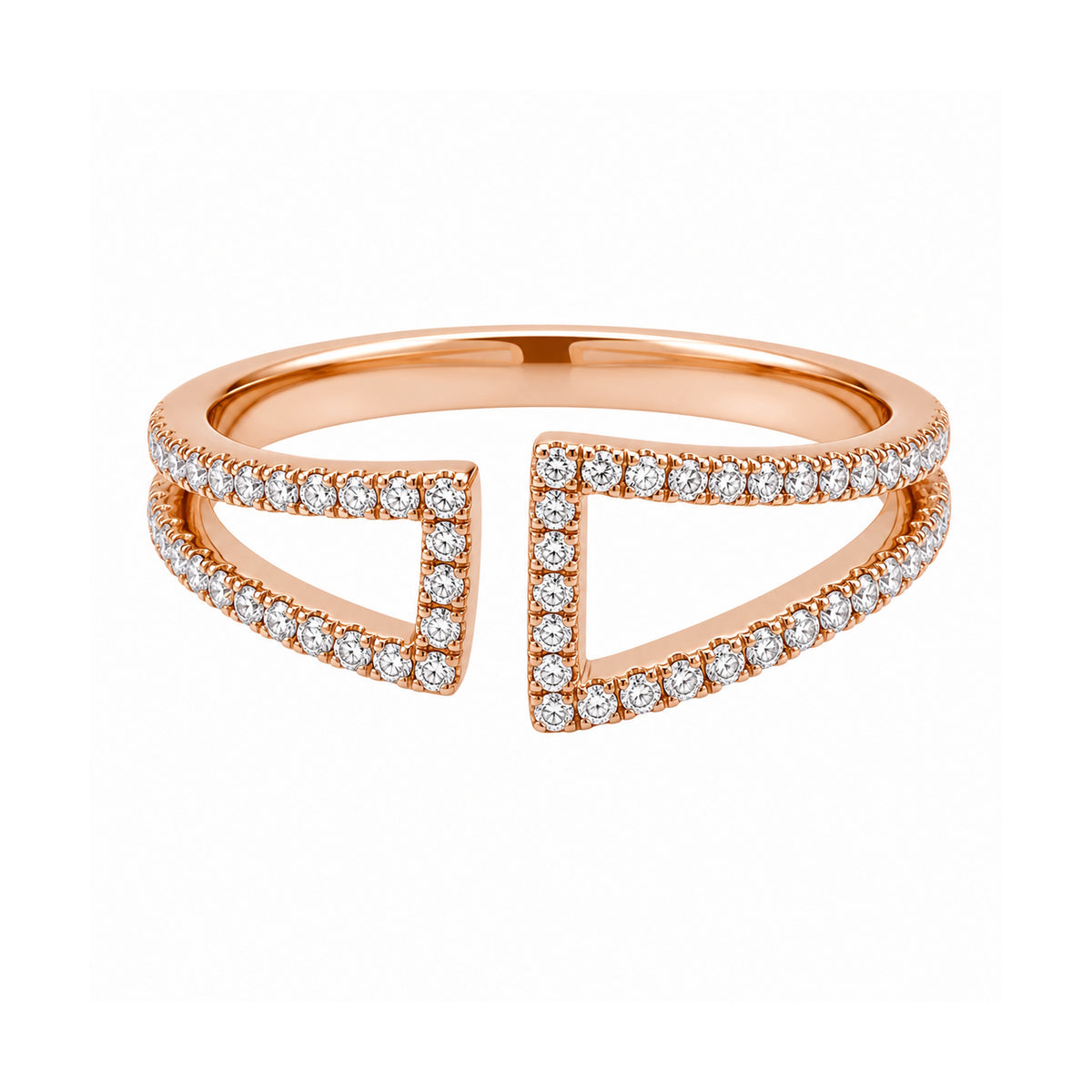 Andy Götz 18k Rose Gold Open Diamond Ring
