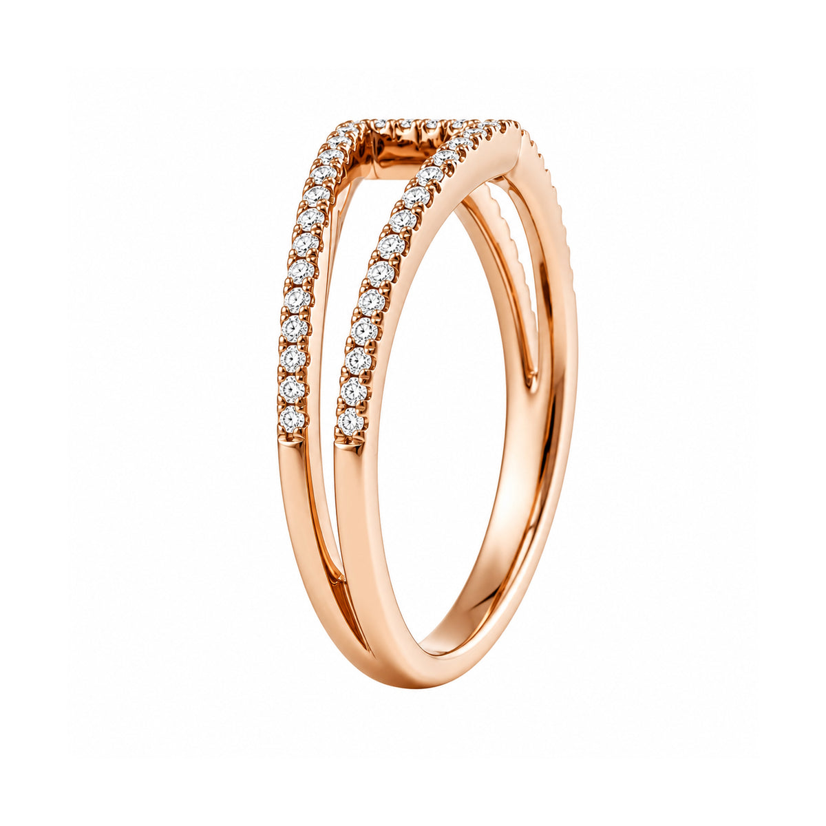 Andy Götz 18k Rose Gold Open Diamond Ring