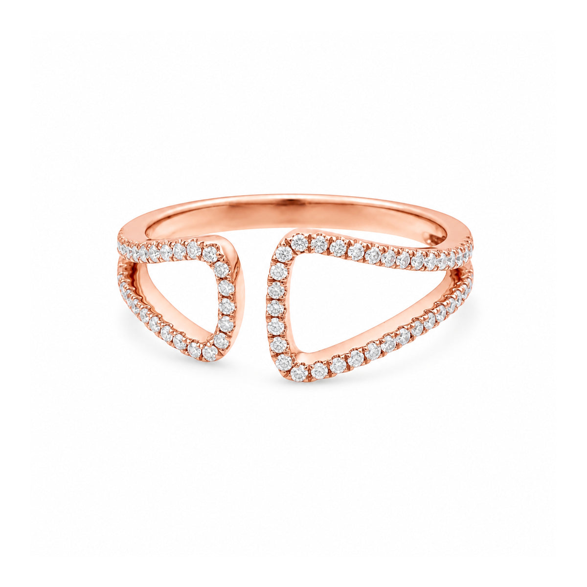 Andy Götz 18k Rose Gold Open Space Diamond Ring
