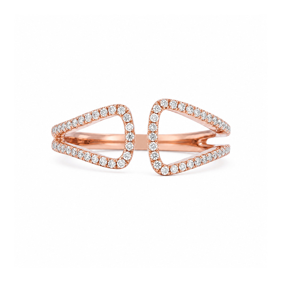Andy Götz 18k Rose Gold Open Space Diamond Ring