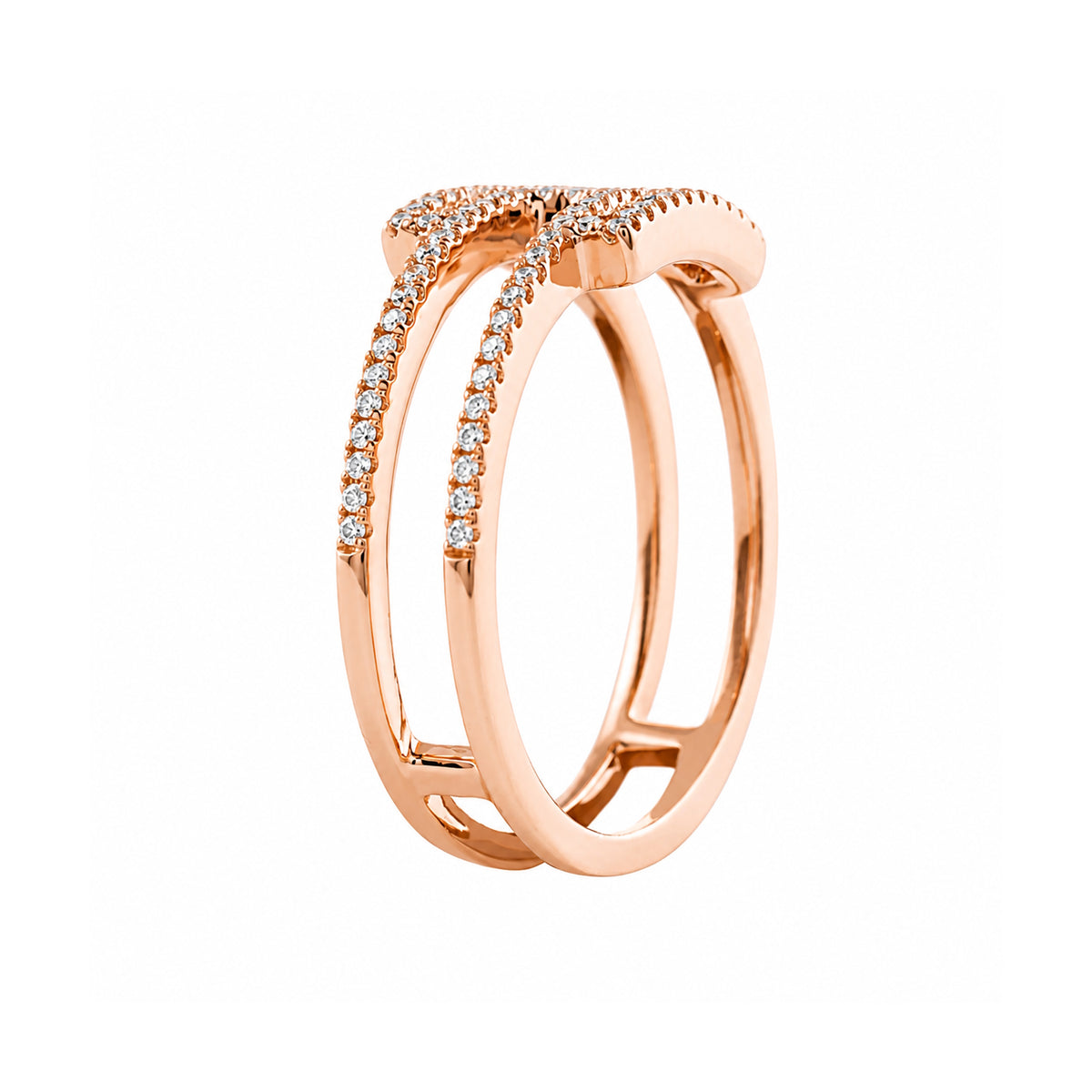 Andy Götz 18k Rose Gold Deco Diamond Ring