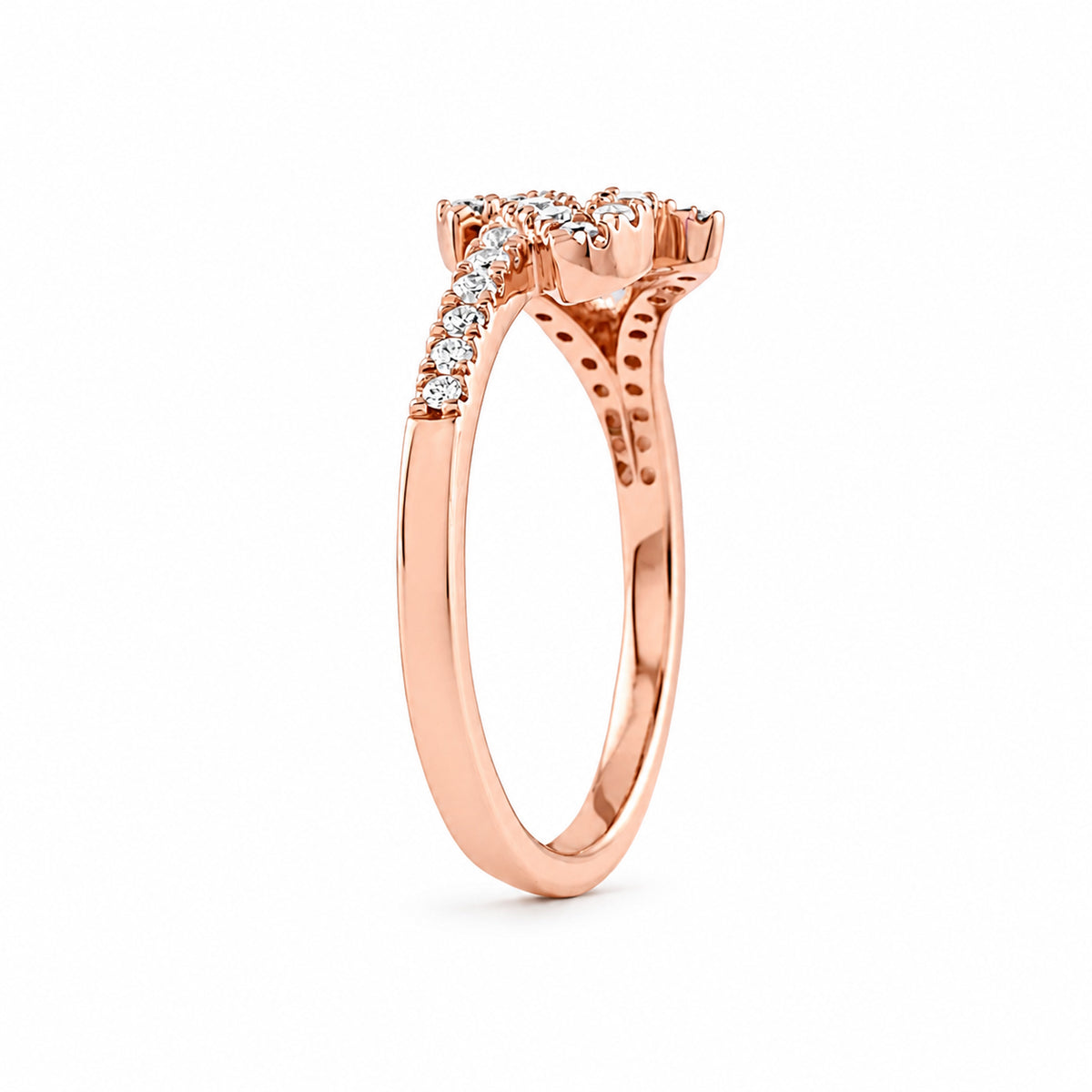 Andy Götz 18k Rose Gold Leaf Diamond Ring