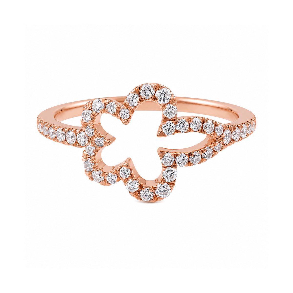 Andy Götz 18k Rose Gold Petal Diamond Ring