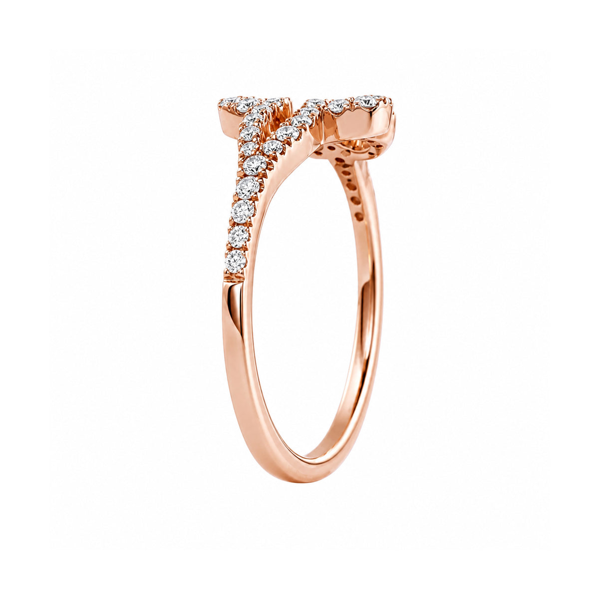 Andy Götz 18k Rose Gold Petal Diamond Ring