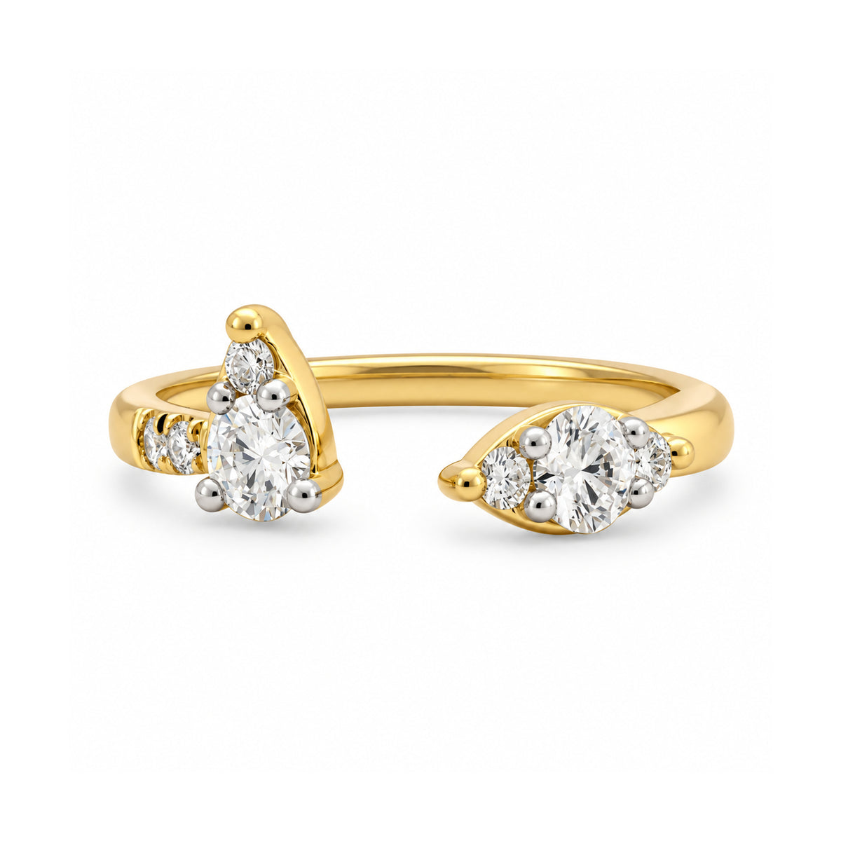 Andy Götz 14k Marquise Open Space Diamond Ring