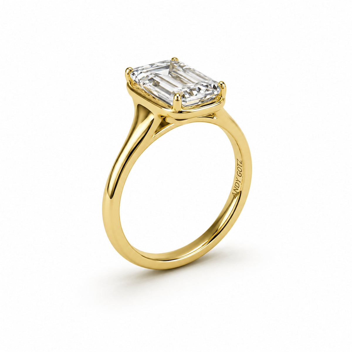 18k Yellow Gold 3.08CT Old Mine Cushion Cut Lab Grown Diamond Ring