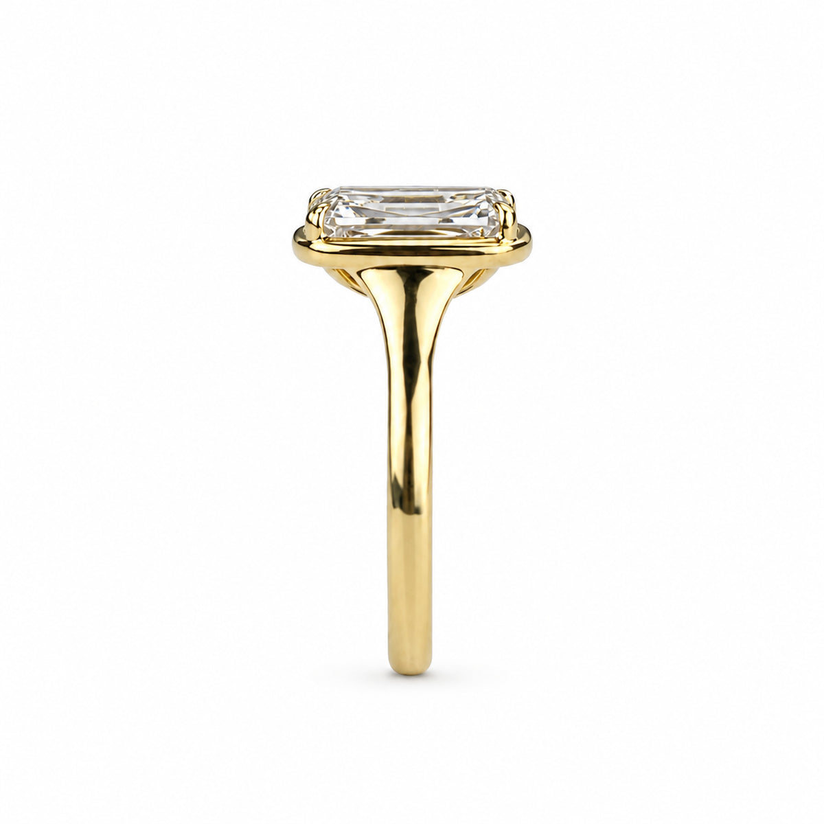 18k Yellow Gold 3.08CT Old Mine Cushion Cut Lab Grown Diamond Ring