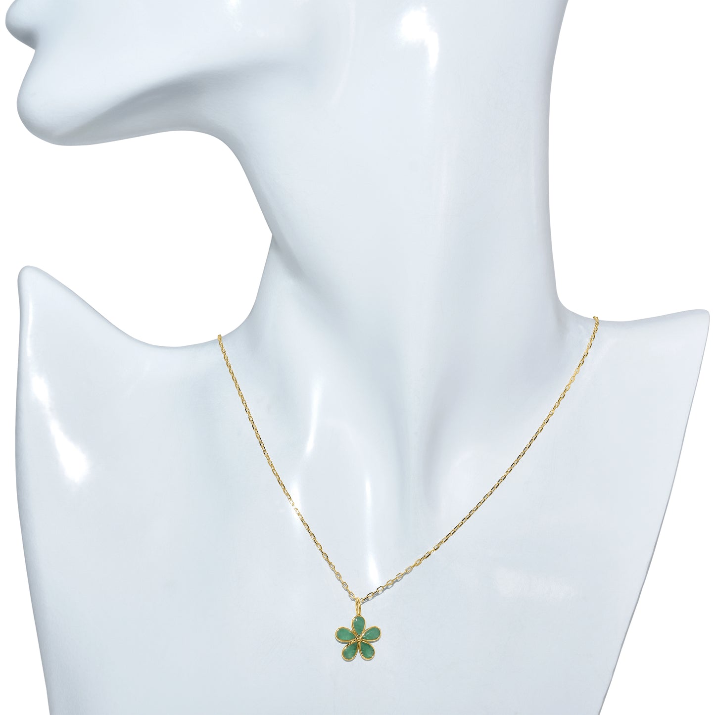 14k Flower Shape Emerald, Sapphire, Ruby Set