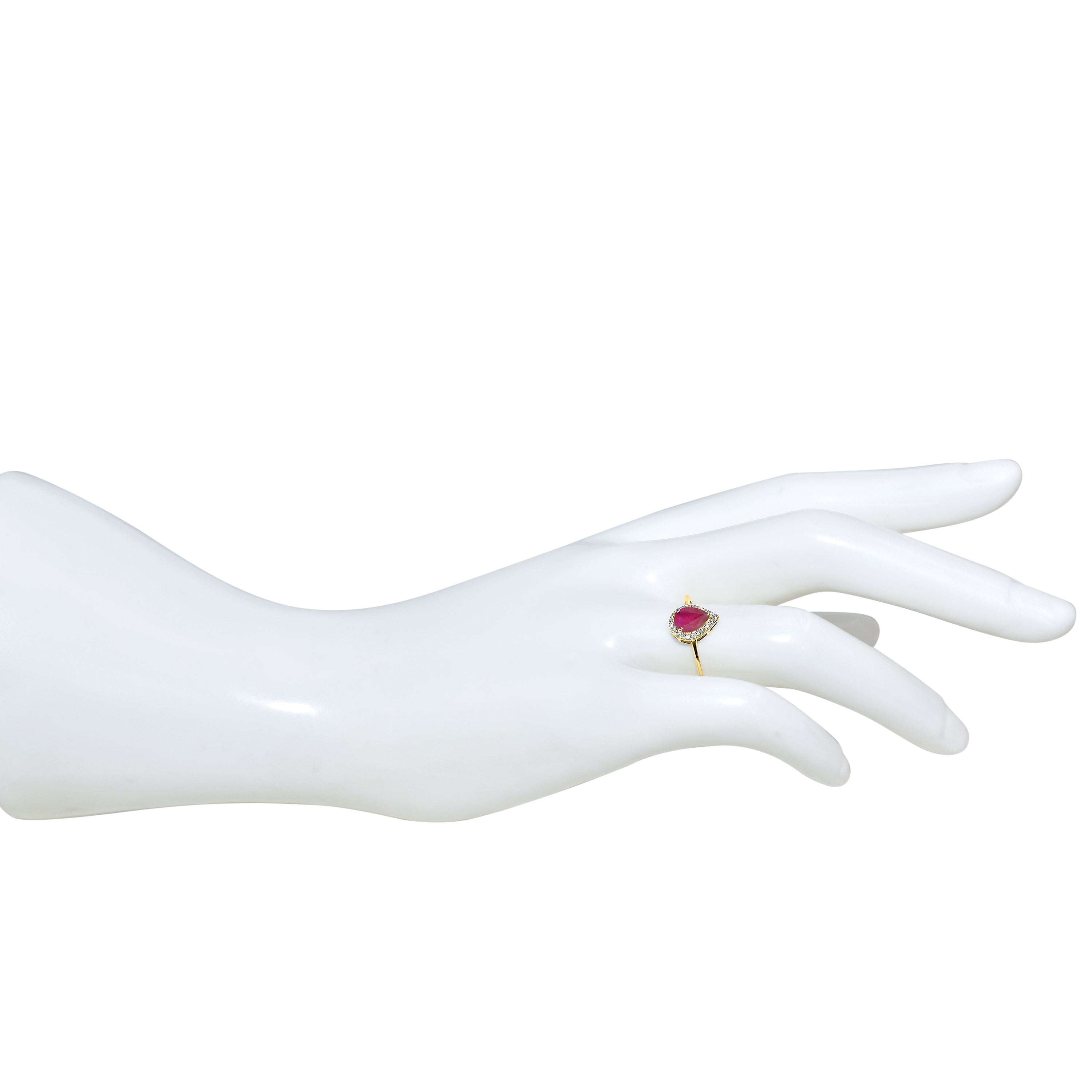 14k Ruby Diamond Pear Shape Set