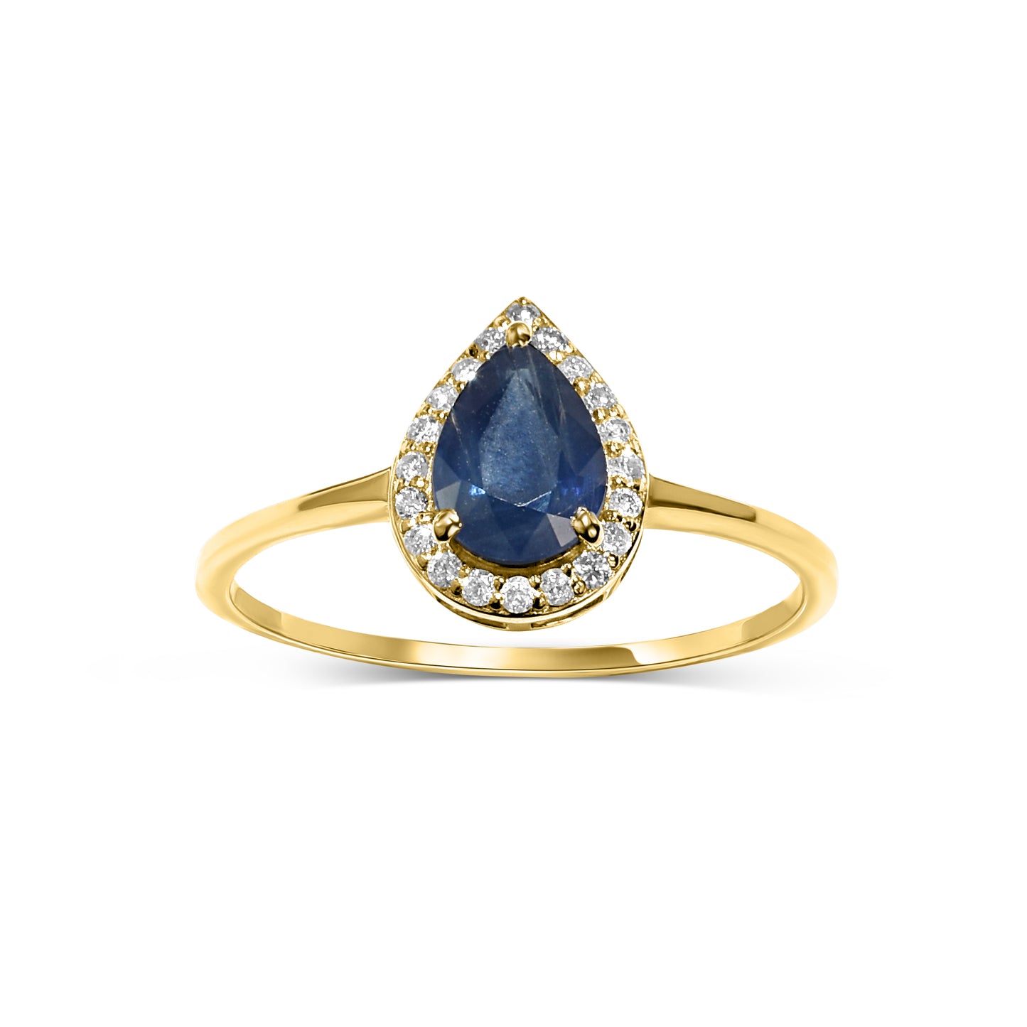 14k Sapphire Diamond Pear Shape Set