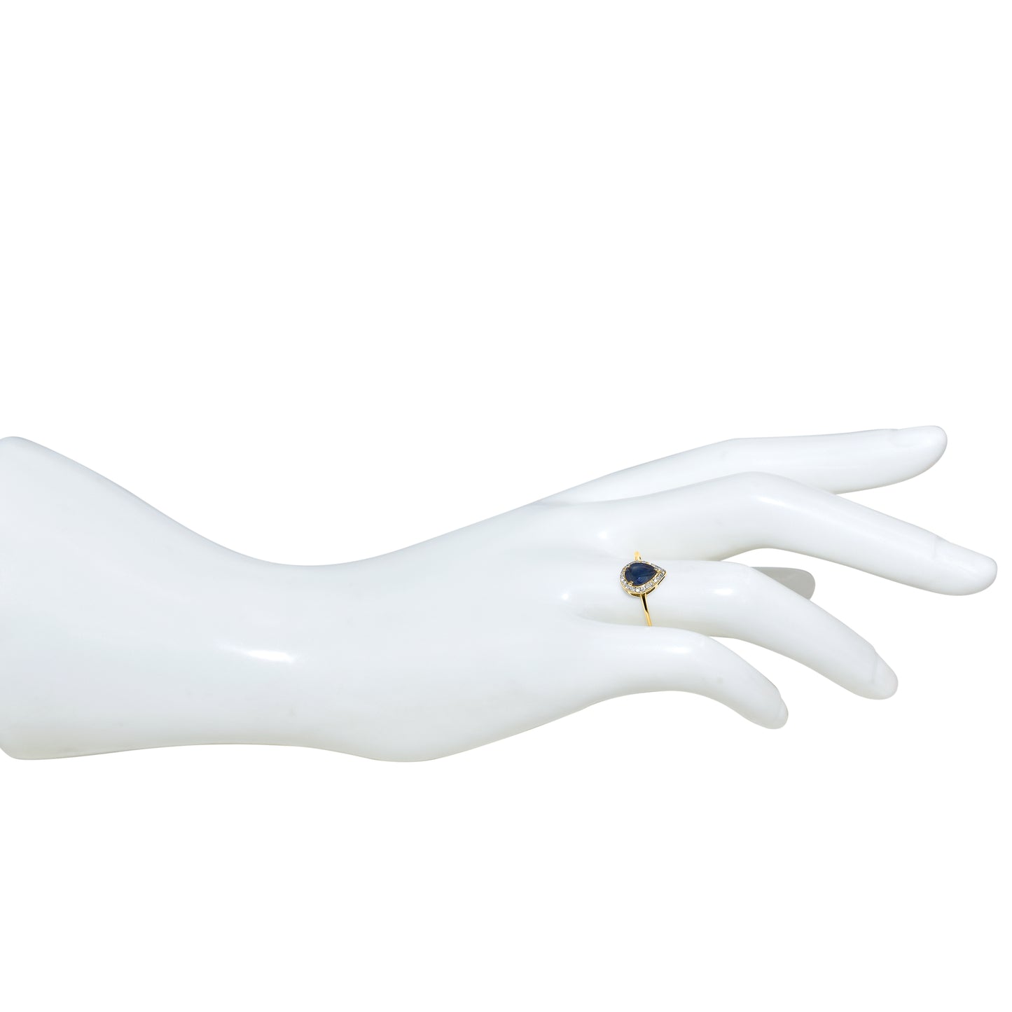 14k Sapphire Diamond Pear Shape Set